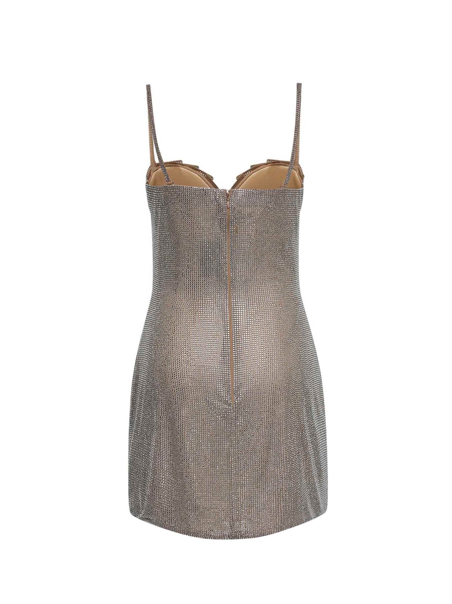 Giuseppe Di Morabito Women Silver Crystal Bustier Mini Dress GIUSEPPE DI MORABITO