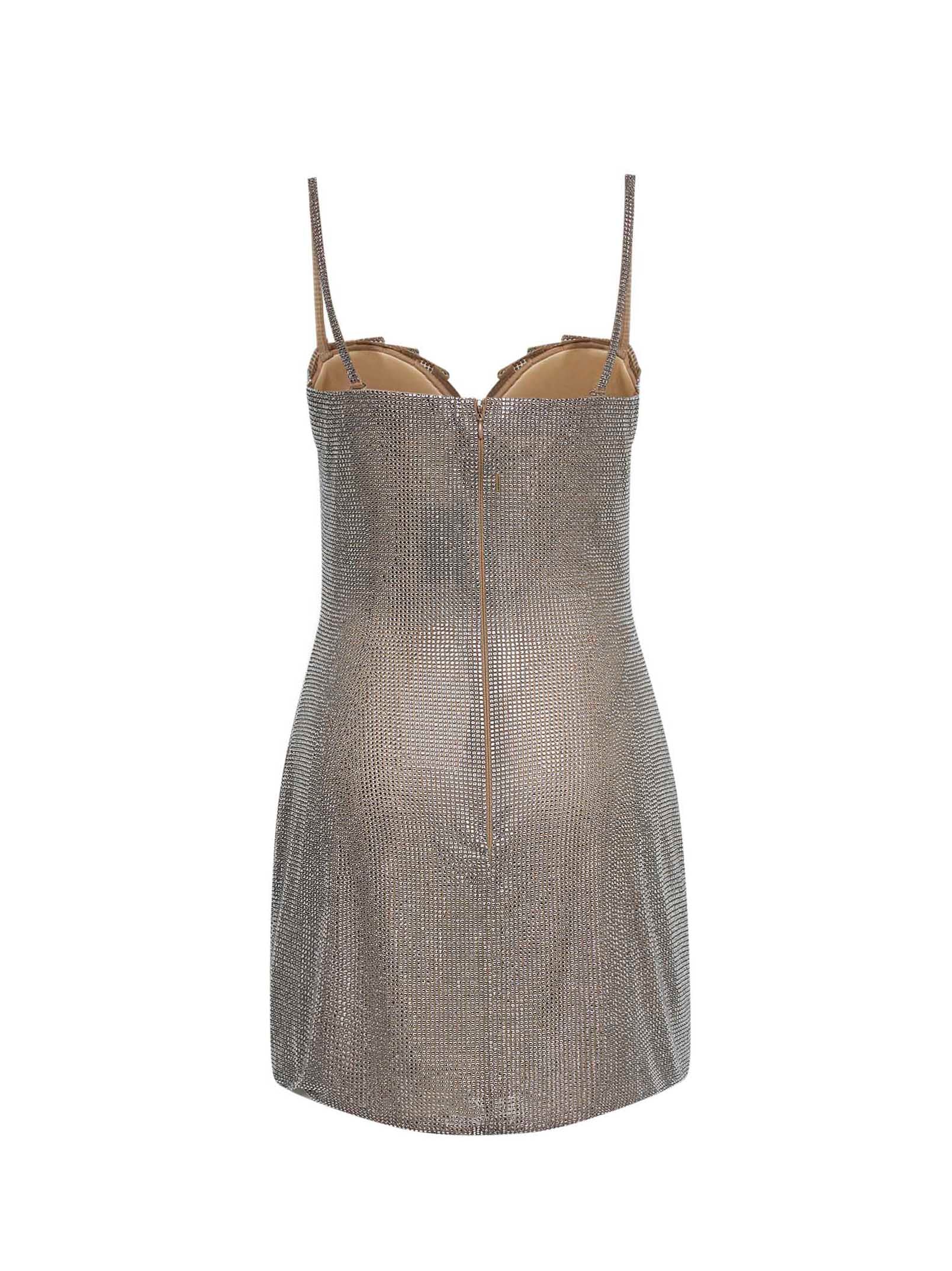 Giuseppe Di Morabito Women Silver Crystal Bustier Mini Dress GIUSEPPE DI MORABITO