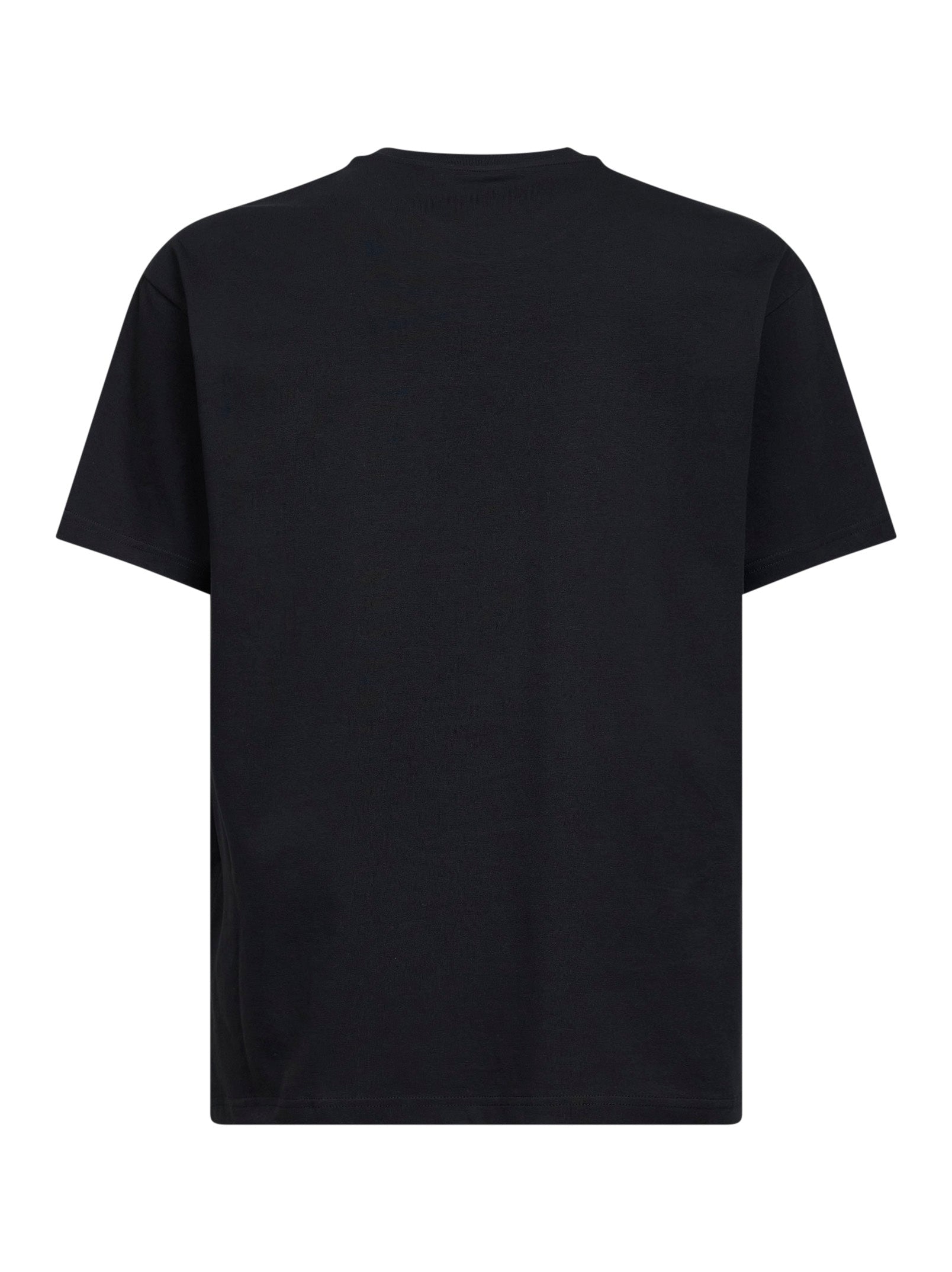Givenchy Men Black Cotton Givenchy Paris Embroidered T-Shirt GIVENCHY