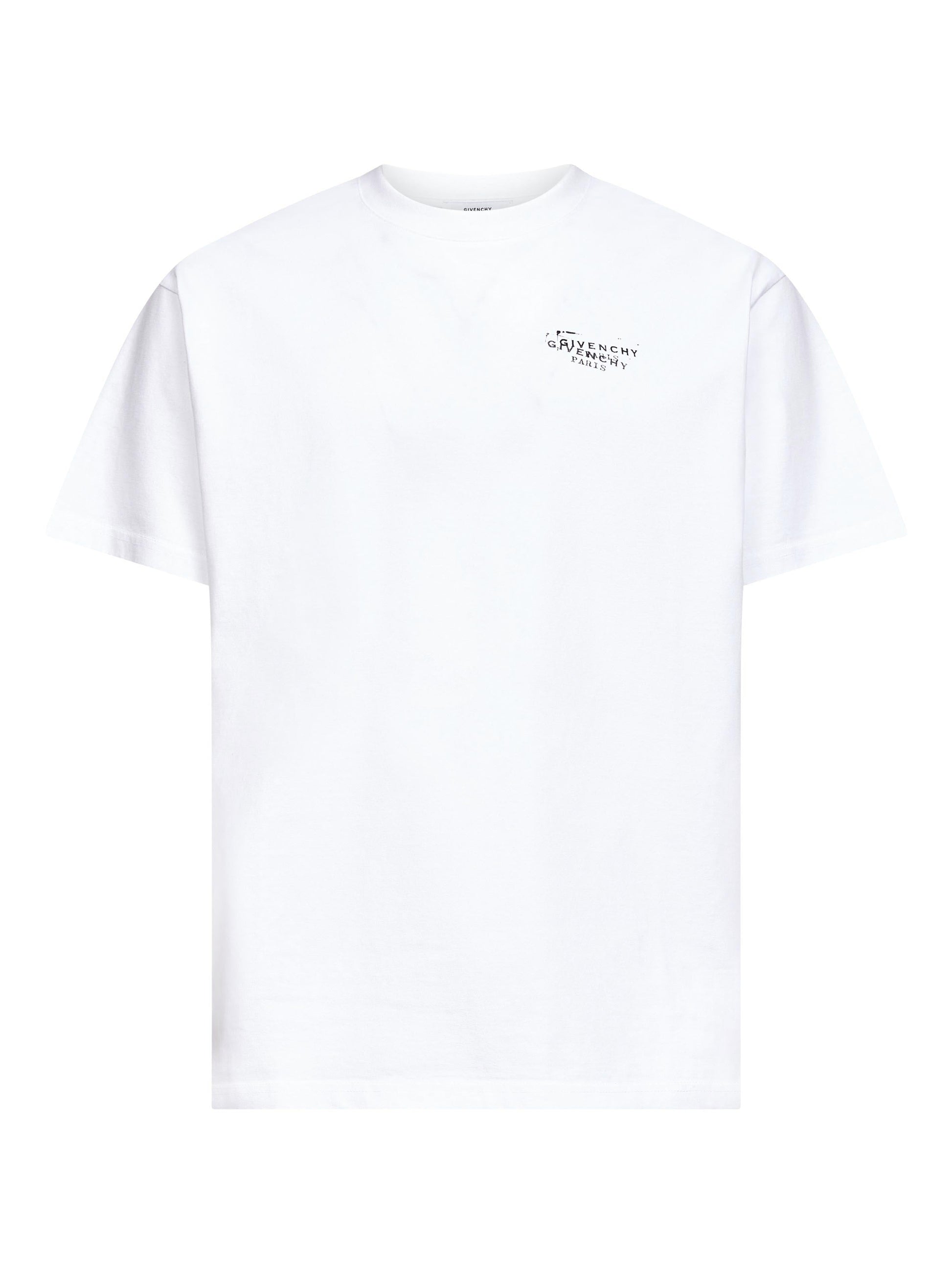 Givenchy Men White Givenchy Stamp Print T-Shirt<Br/> GIVENCHY
