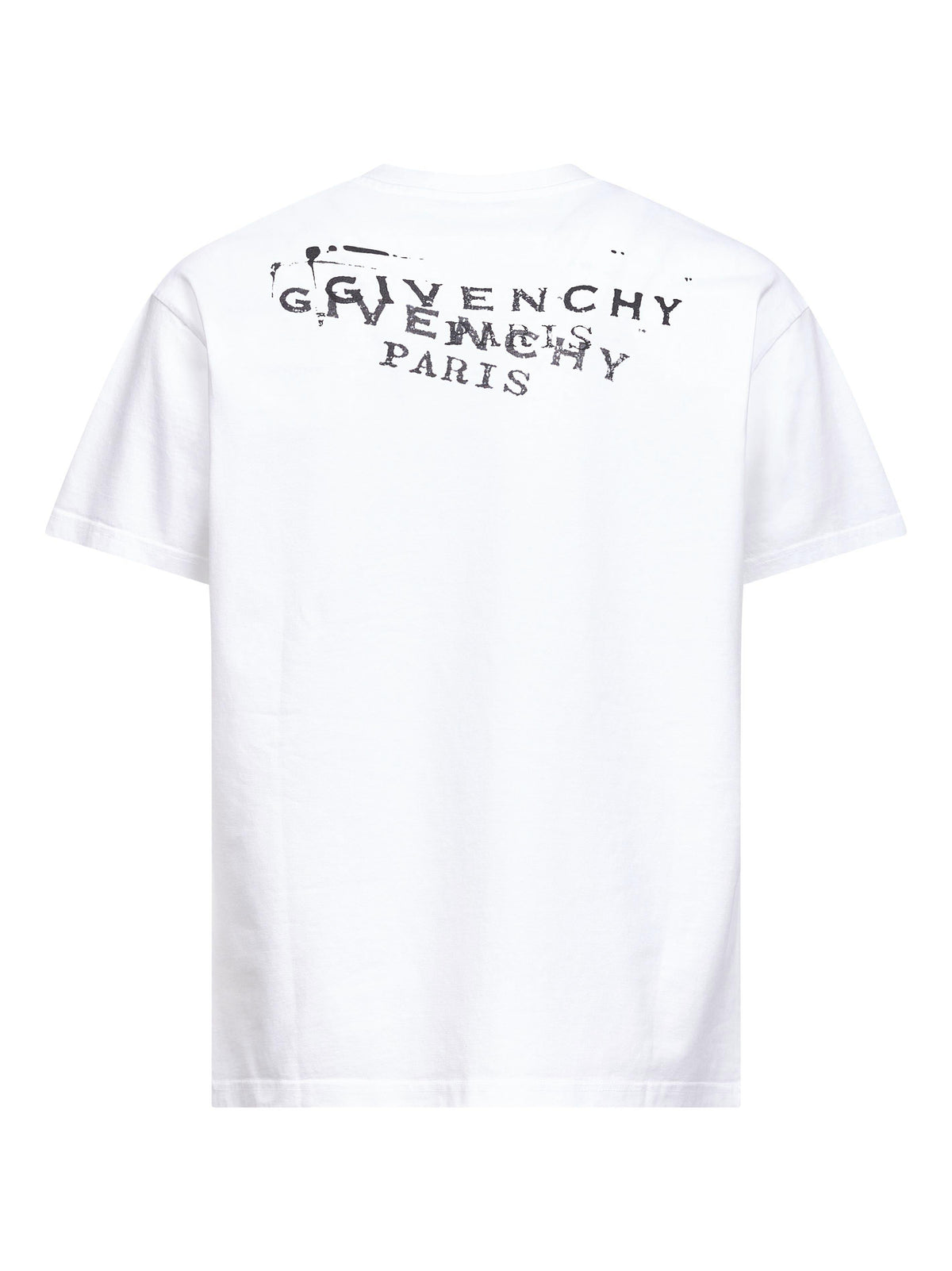 Givenchy Men White Givenchy Stamp Print T-Shirt<Br/> GIVENCHY