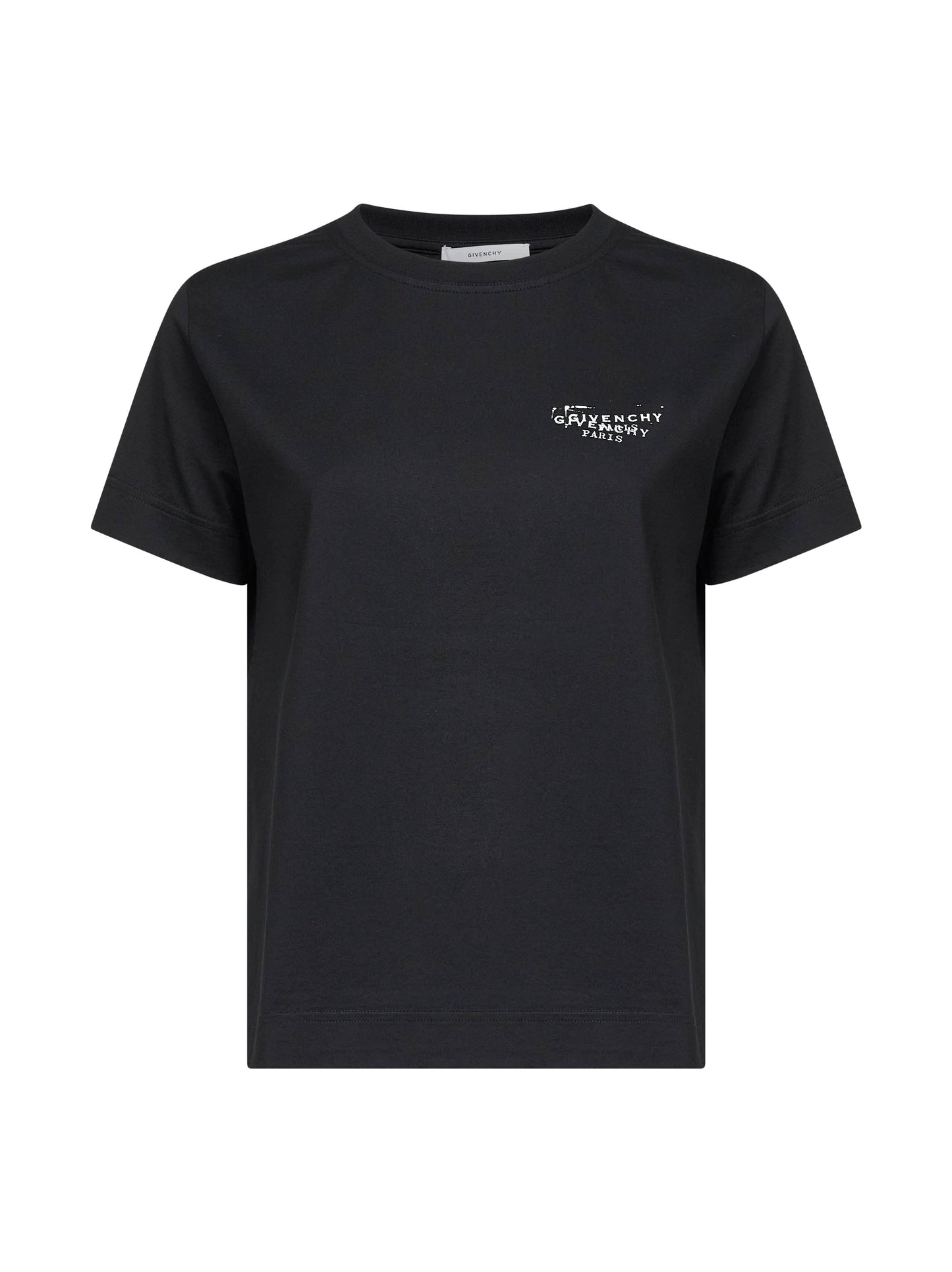 Givenchy Women Black Givenchy Stamp Print T-Shirt GIVENCHY