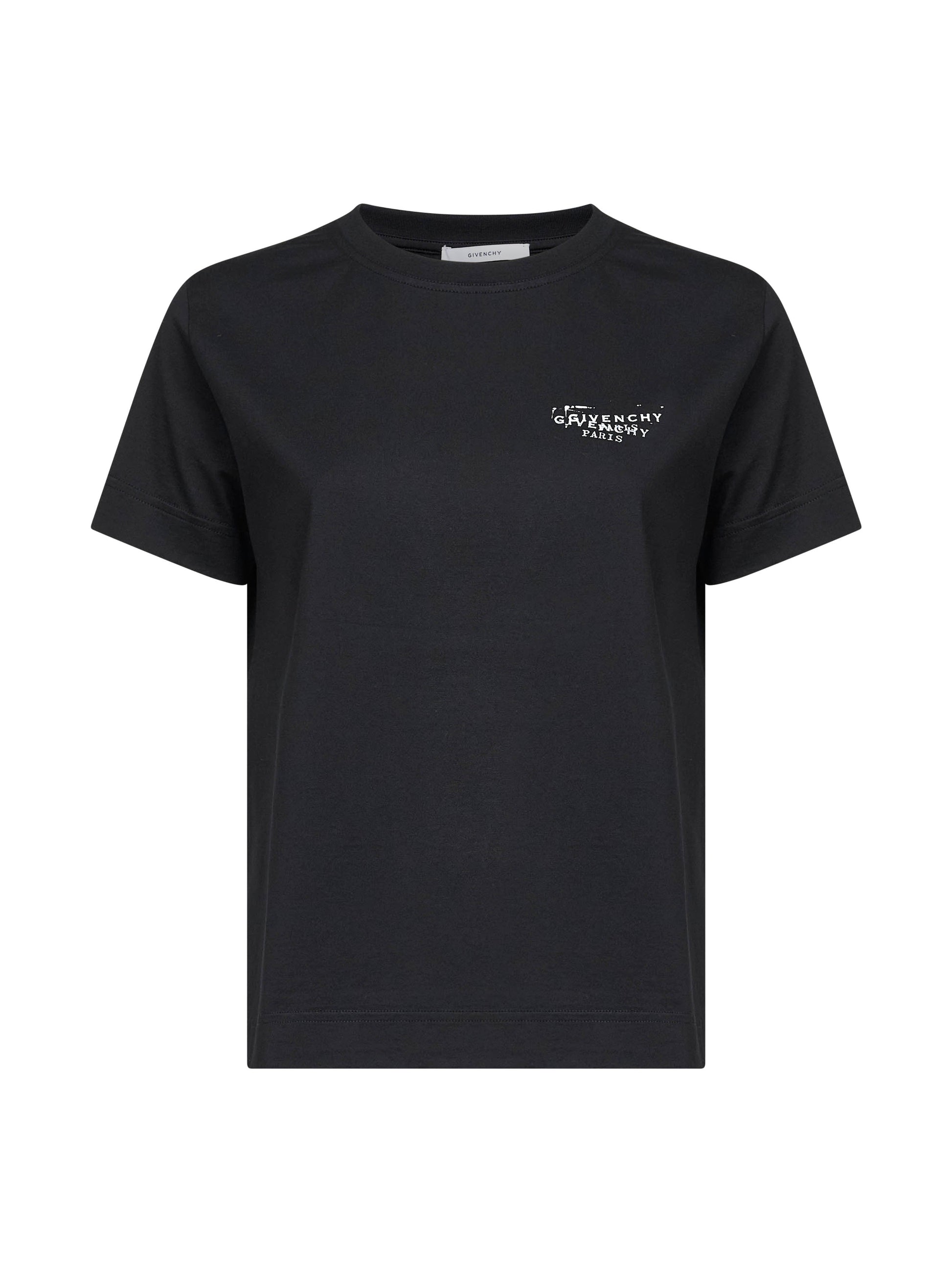 Givenchy Women Black Givenchy Stamp Print T-Shirt GIVENCHY