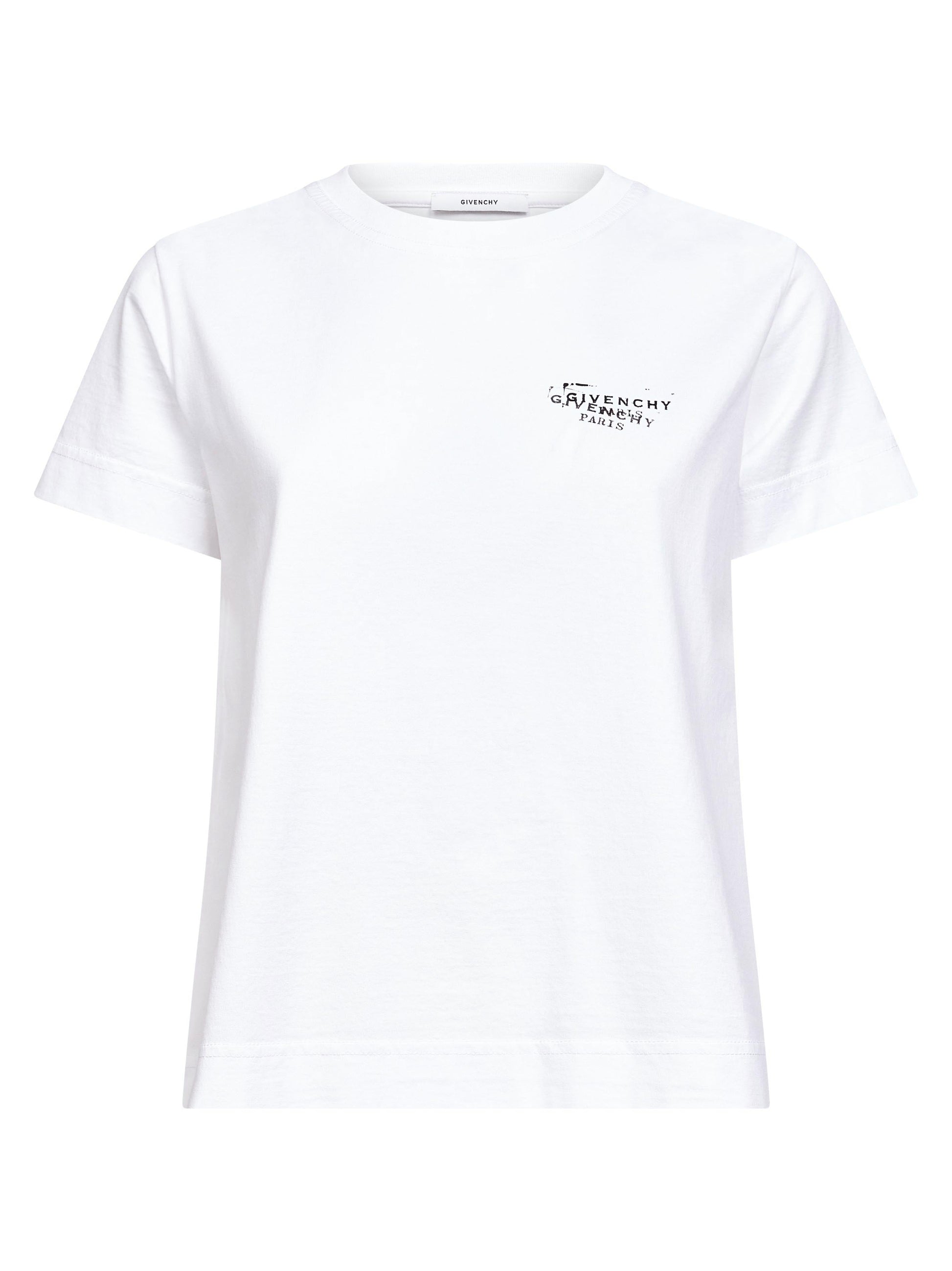 Givenchy Women White Givenchy Stamp Print T-Shirt GIVENCHY