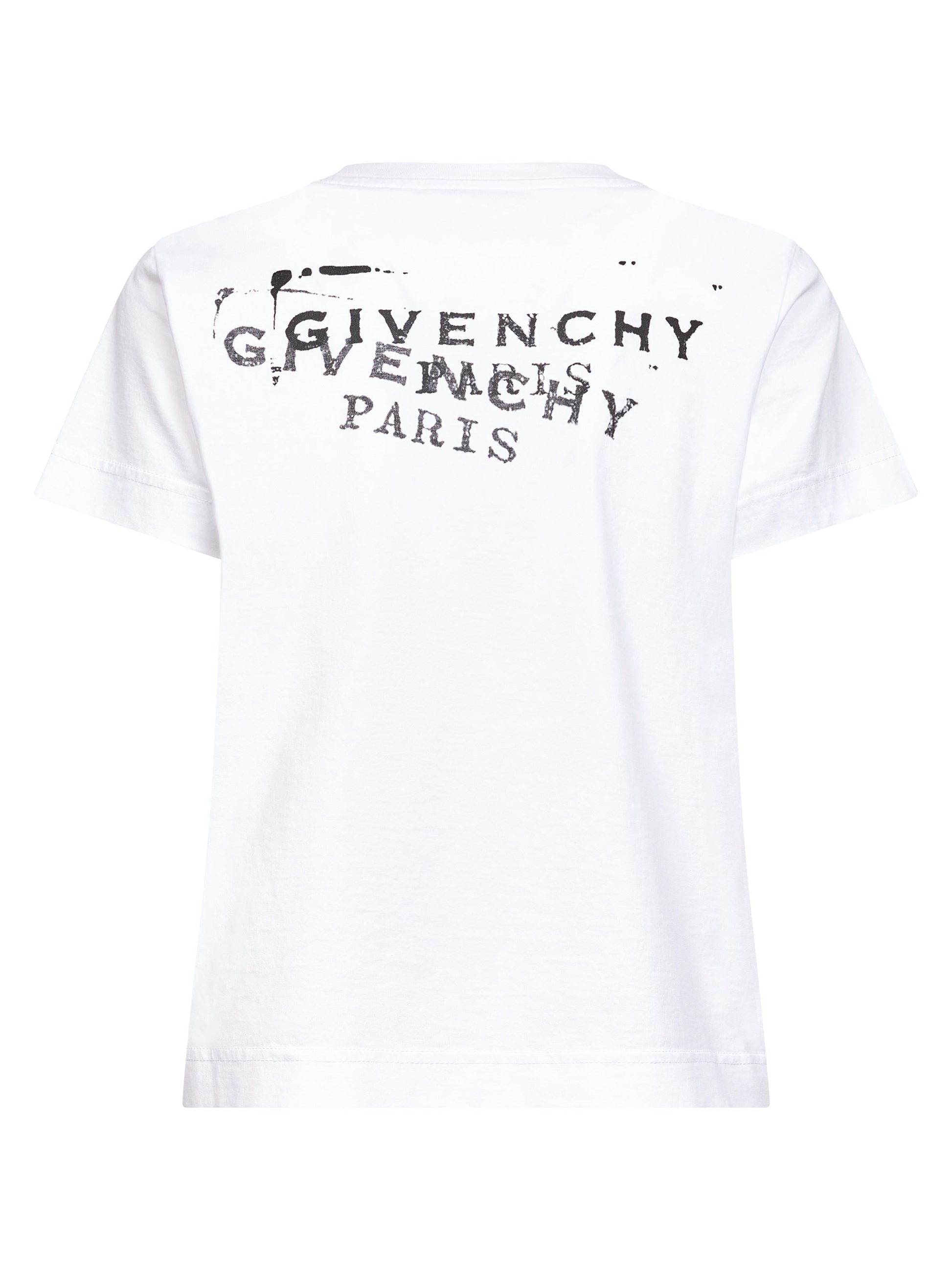Givenchy Women White Givenchy Stamp Print T-Shirt GIVENCHY
