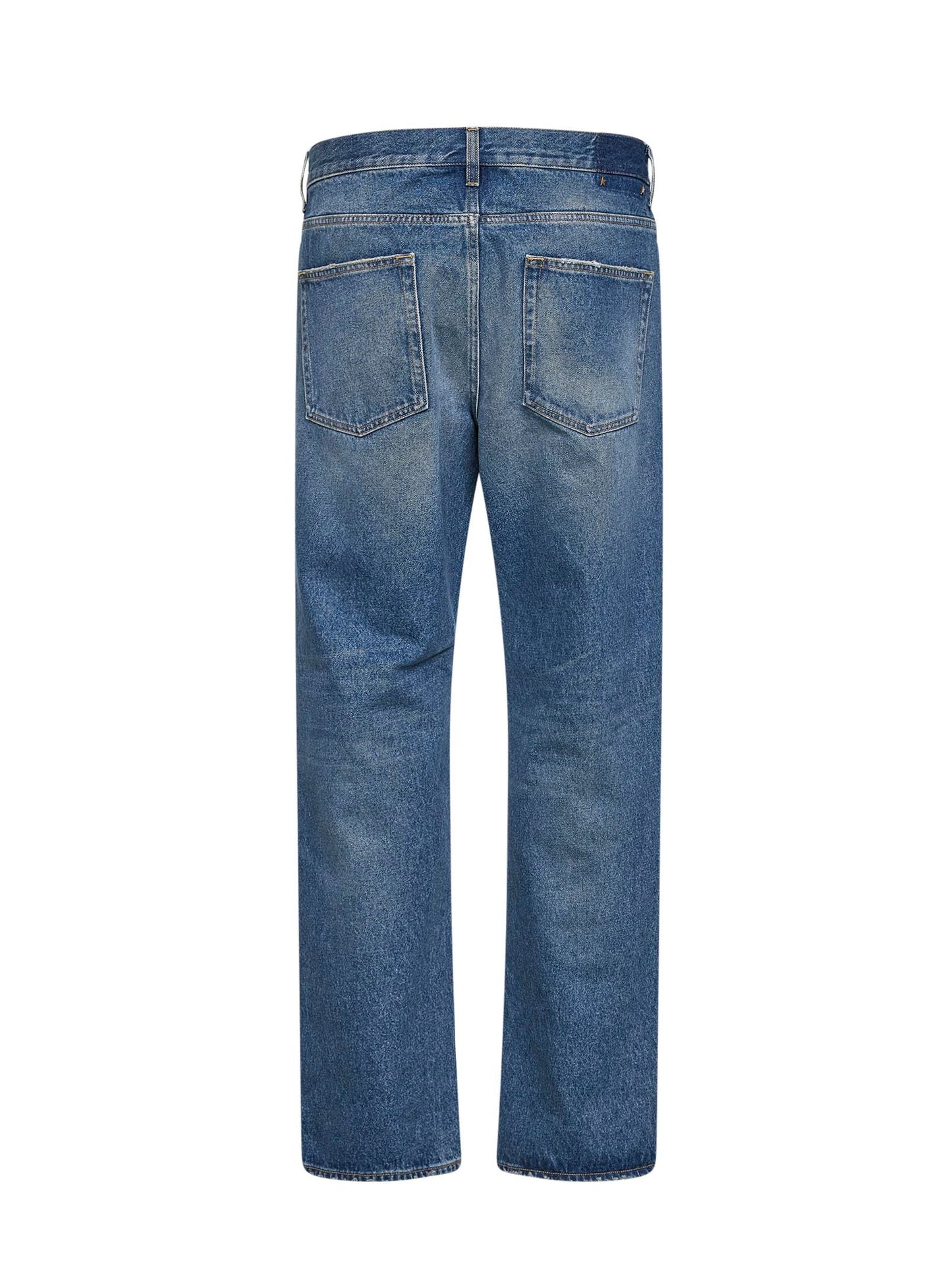 Golden Goose Men Blue Denim Medium-Wash Loose-Fit Jeans GOLDEN GOOSE