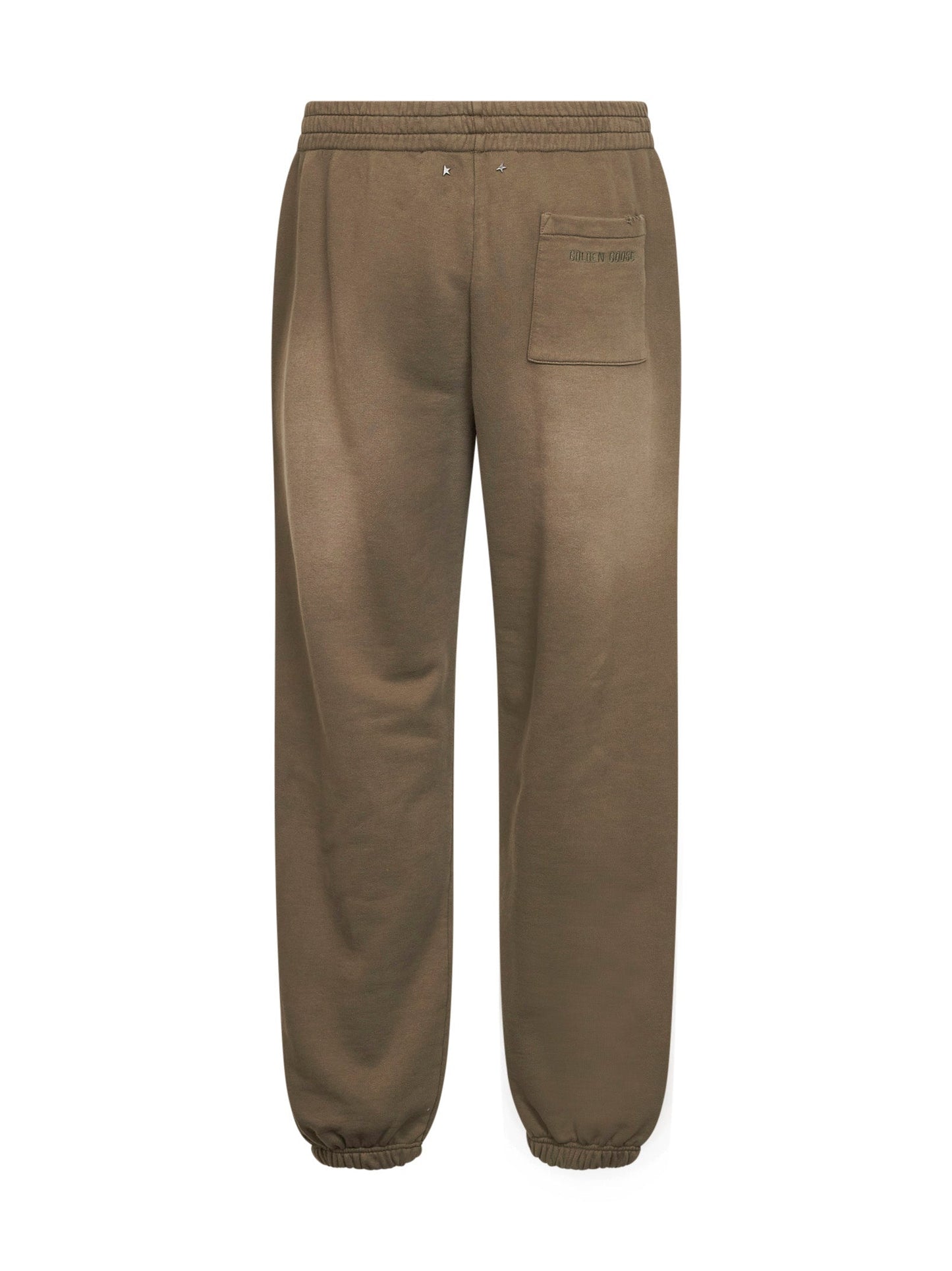 Golden Goose Men Beige Bleached-Effect Cotton Jogging Trousers GOLDEN GOOSE