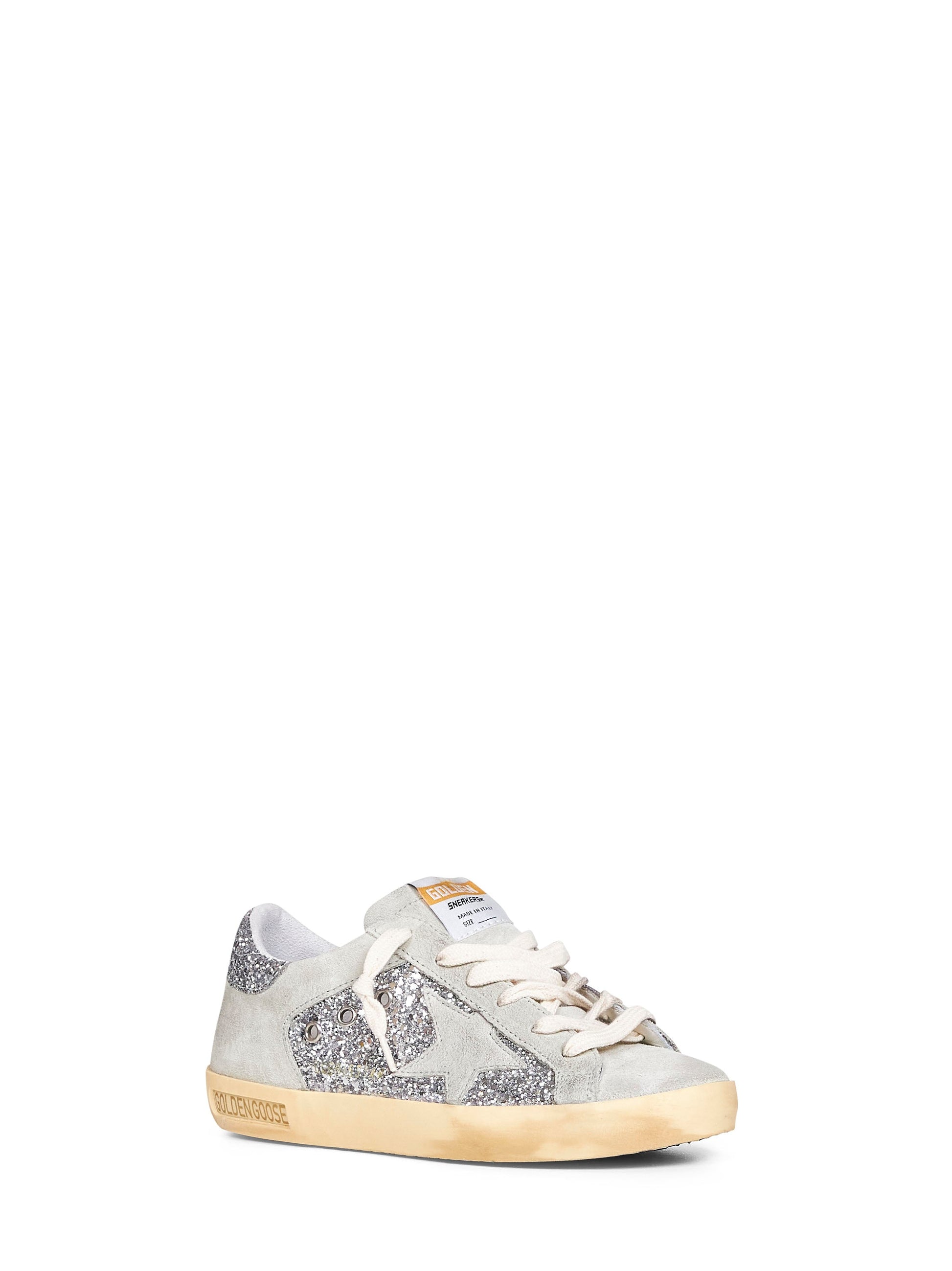 Golden Goose Women Suede And Glitter Super-Star Sneakers GOLDEN GOOSE