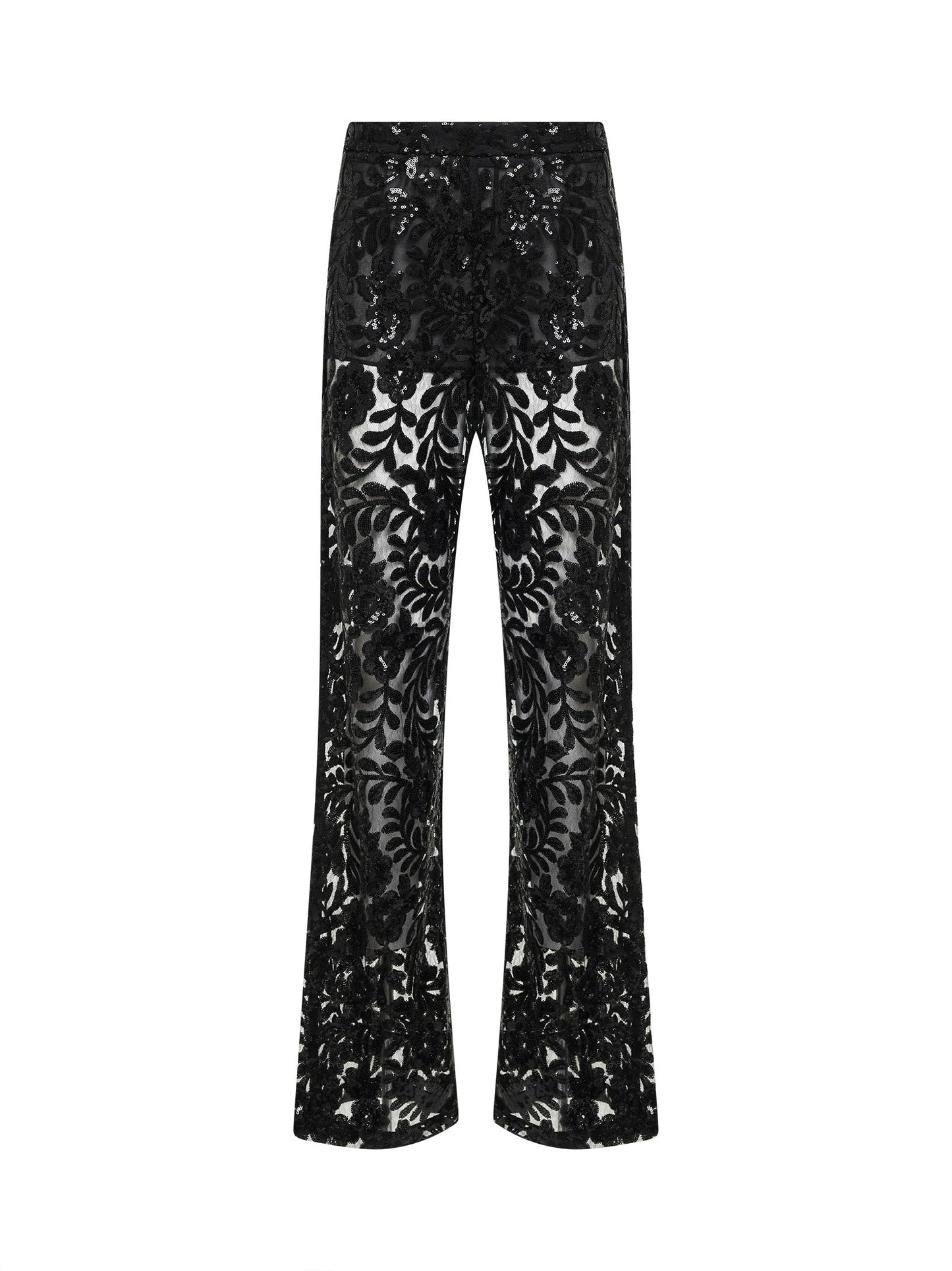 Golden Goose Women Black Sequin-Embroidered Tulle Journey Trousers GOLDEN GOOSE