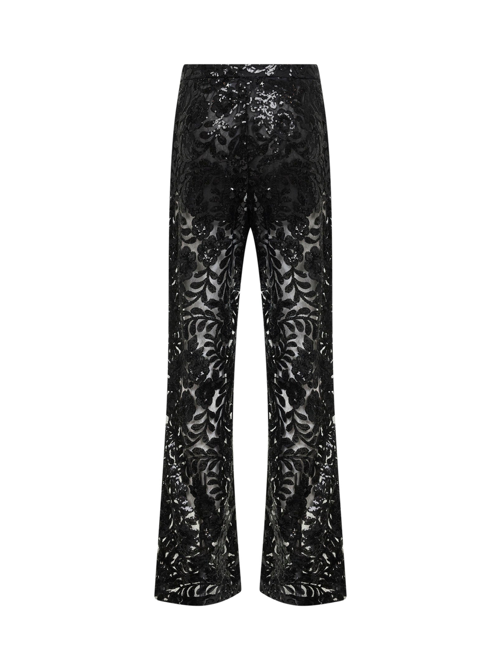 Golden Goose Women Black Sequin-Embroidered Tulle Journey Trousers GOLDEN GOOSE