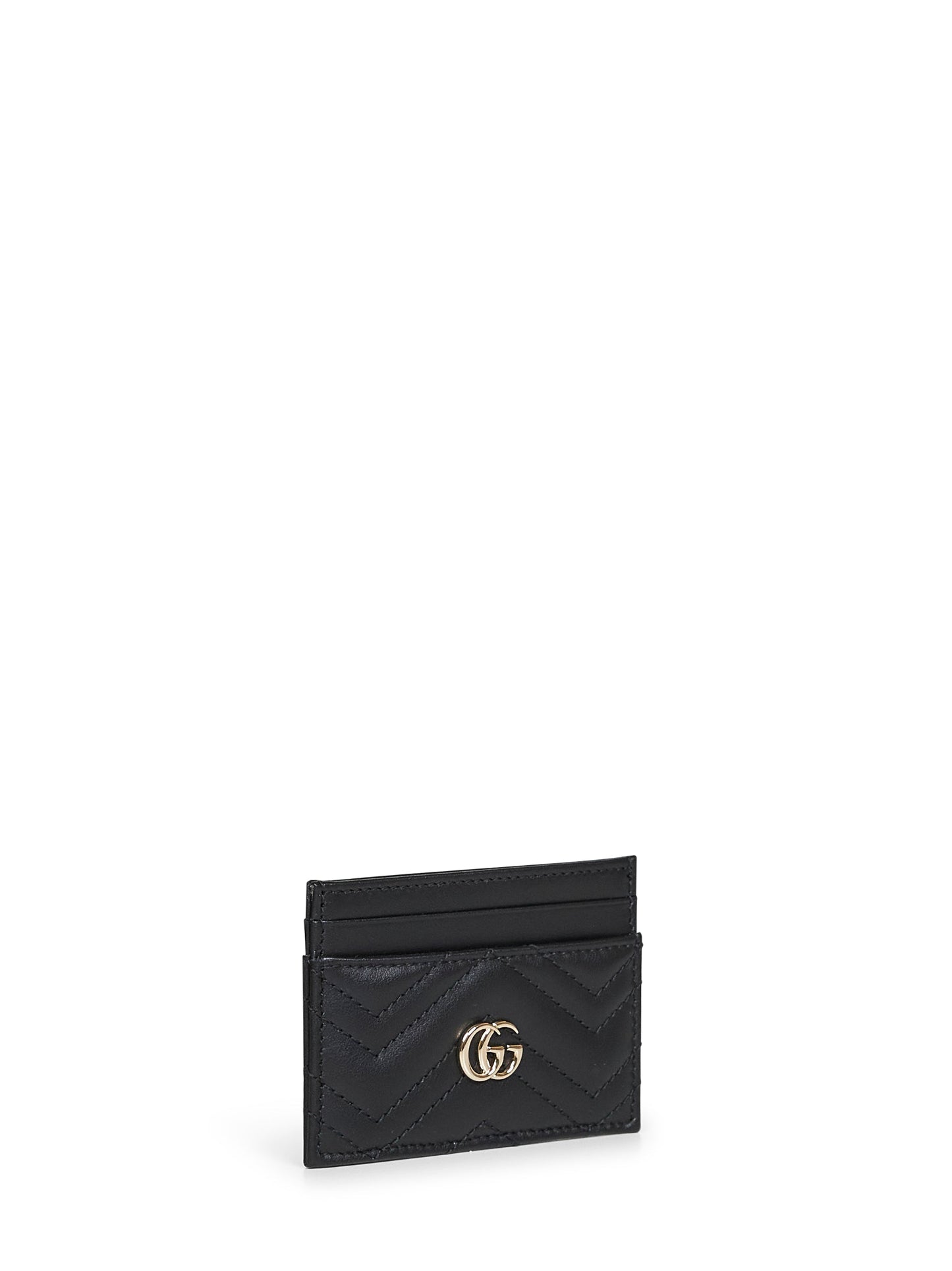 Gucci Women Black Gg Marmont Card Holder