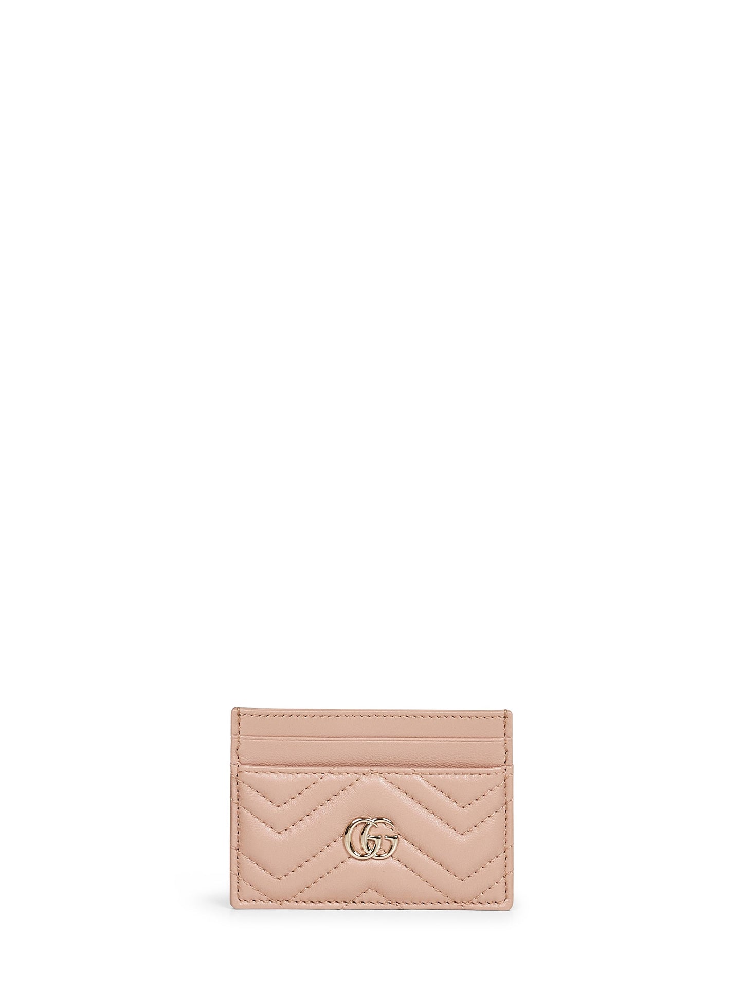 Gucci Women Pinkish Beige Gg Marmont Card Holder