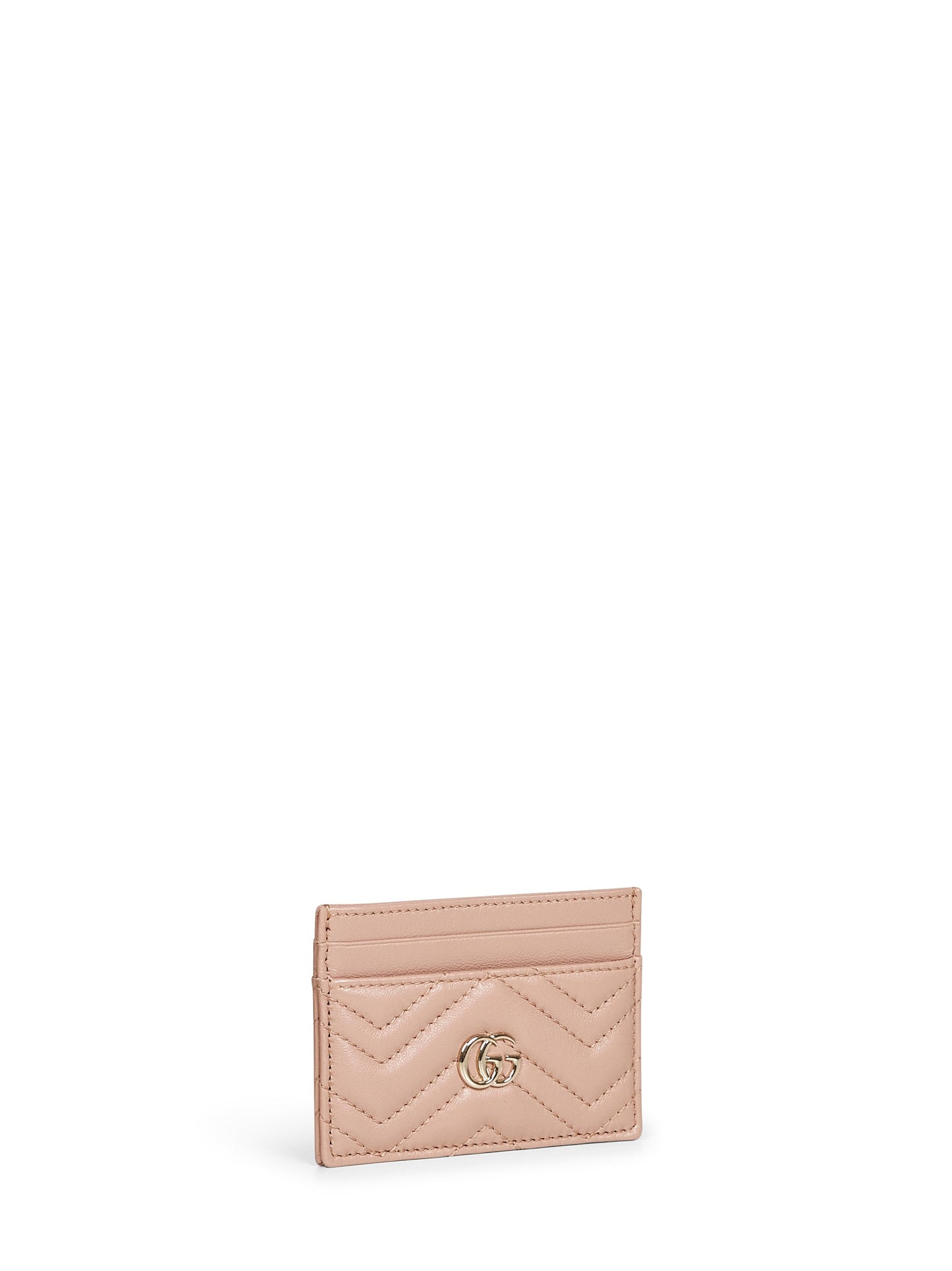 Gucci Women Pinkish Beige Gg Marmont Card Holder