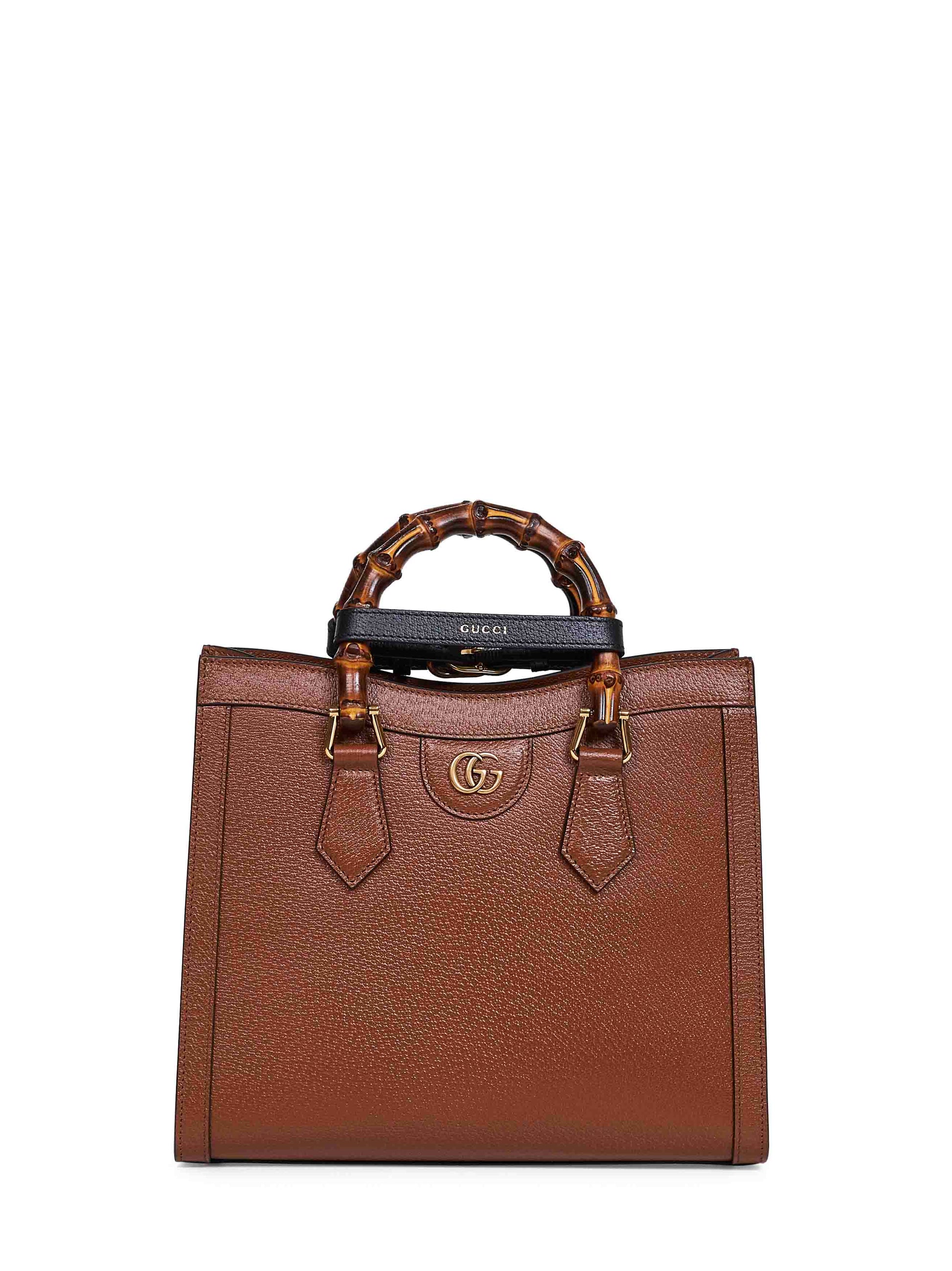 Gucci Women Tan Gucci Diana Medium Shopping Bag GUCCI