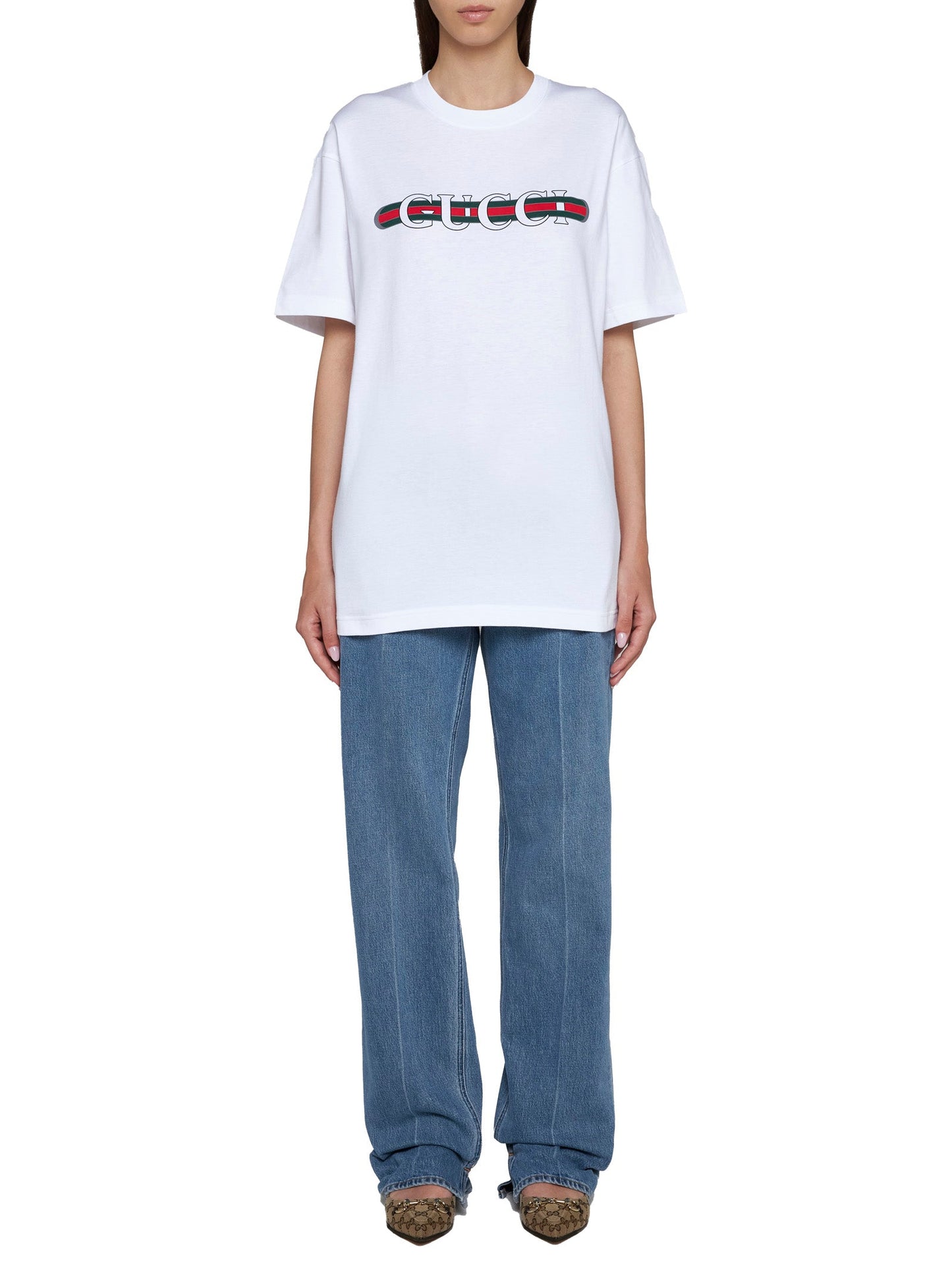 Gucci Women Printed Cotton Jersey T-Shirt GUCCI