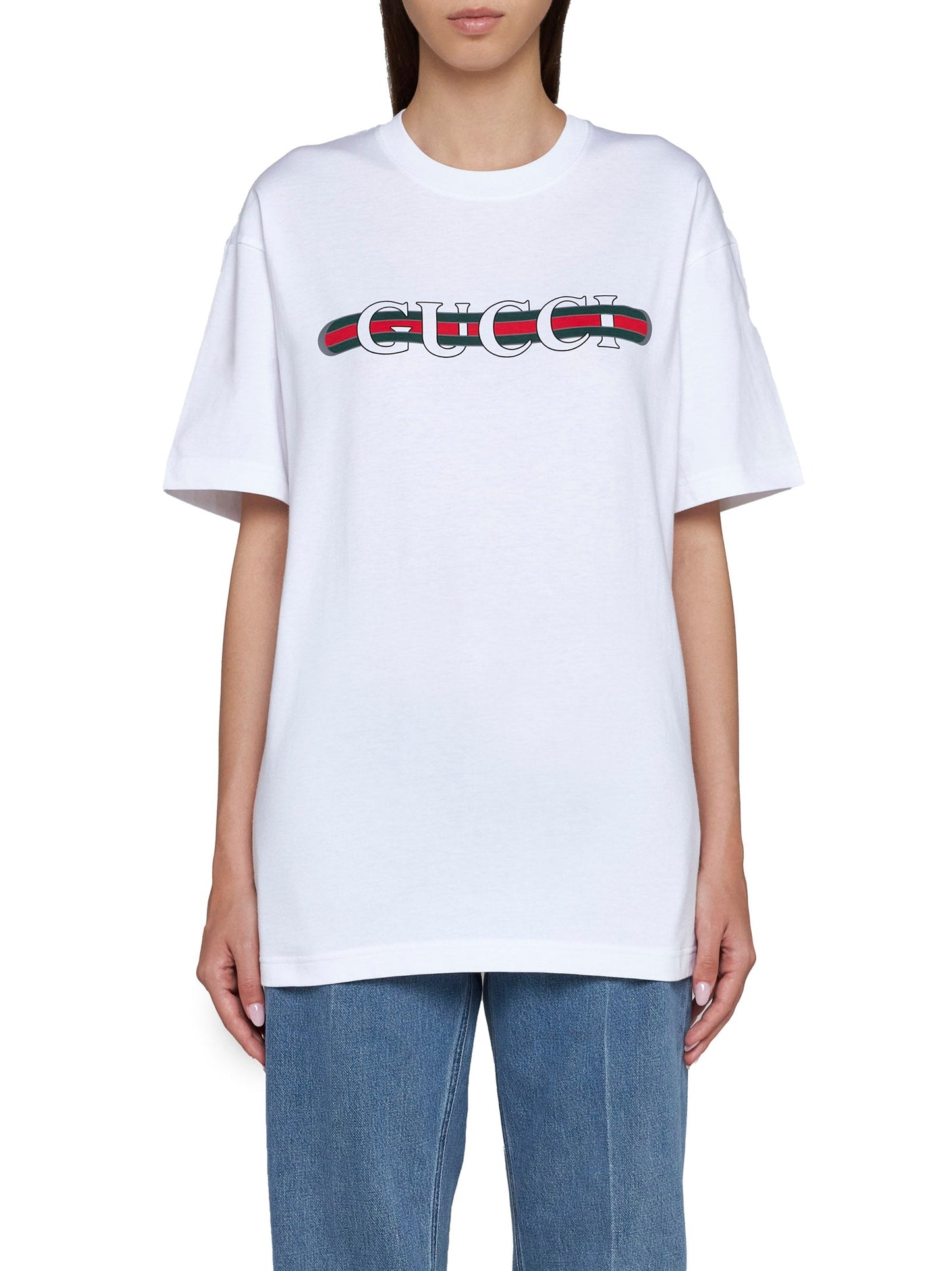 Gucci Women Printed Cotton Jersey T-Shirt GUCCI