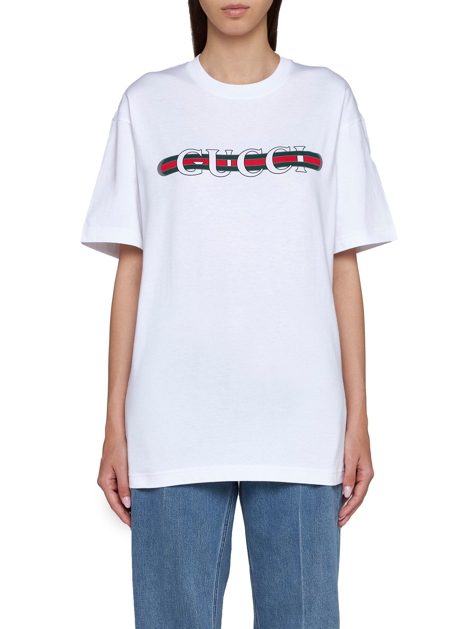 Gucci Women Printed Cotton Jersey T-Shirt GUCCI