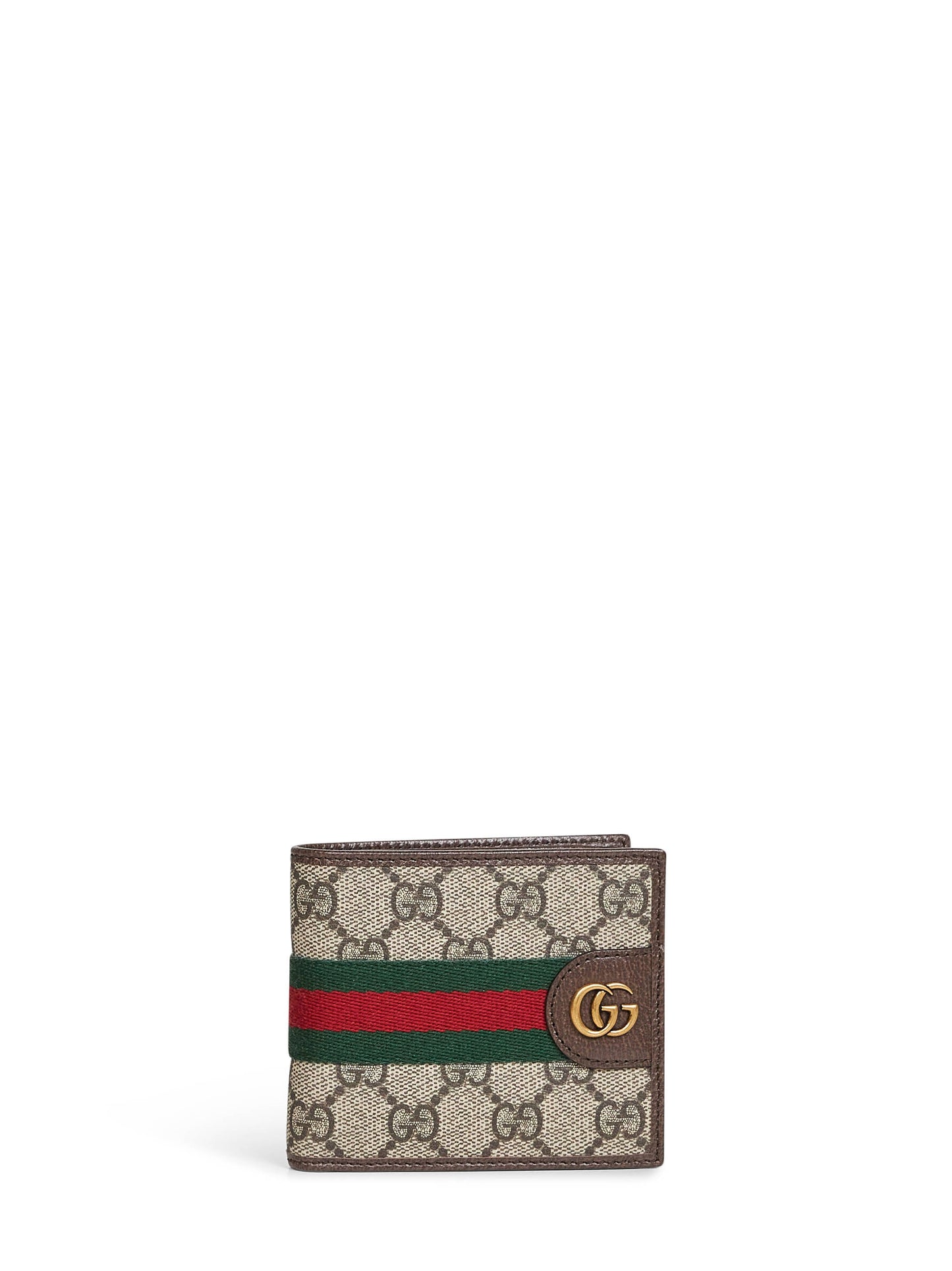 Gucci Men Beige And Dark Brown Ophidia Bi-Fold Wallet GUCCI