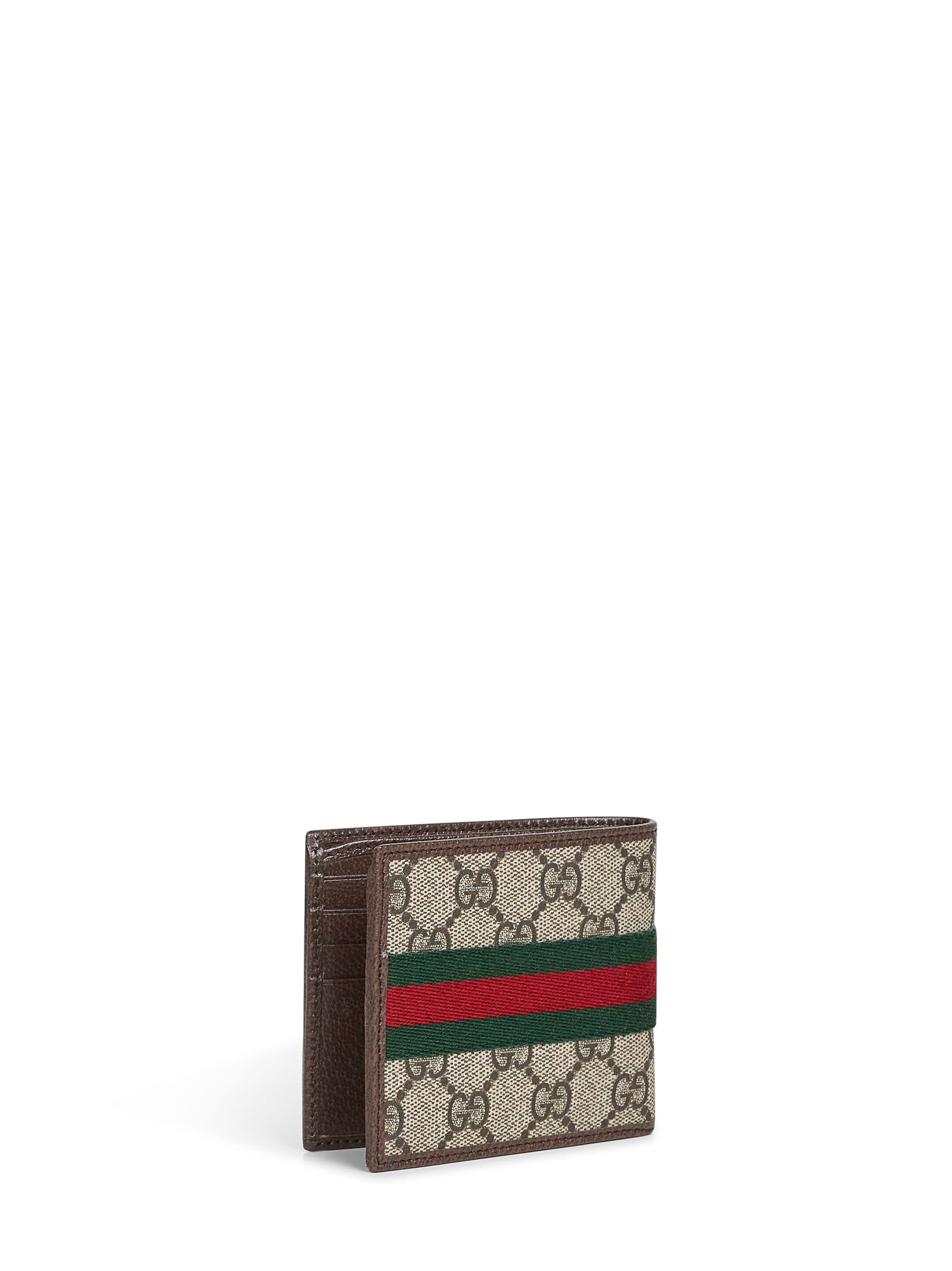 Gucci Men Beige And Dark Brown Ophidia Bi-Fold Wallet GUCCI