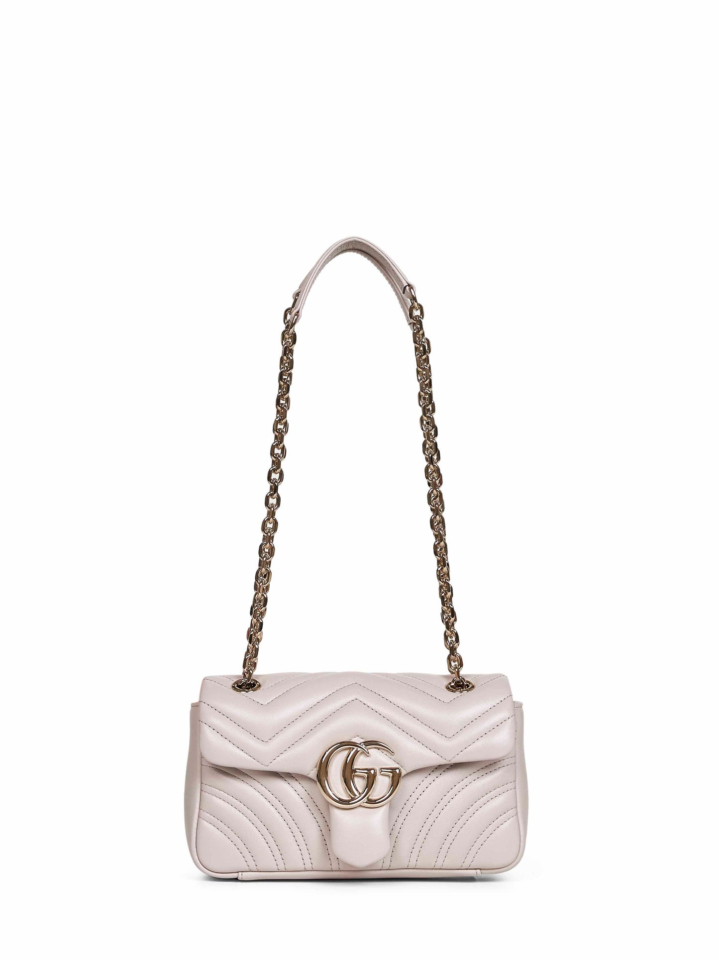 Gucci Women Light Grey Gg Marmont Small Shoulder Bag GUCCI