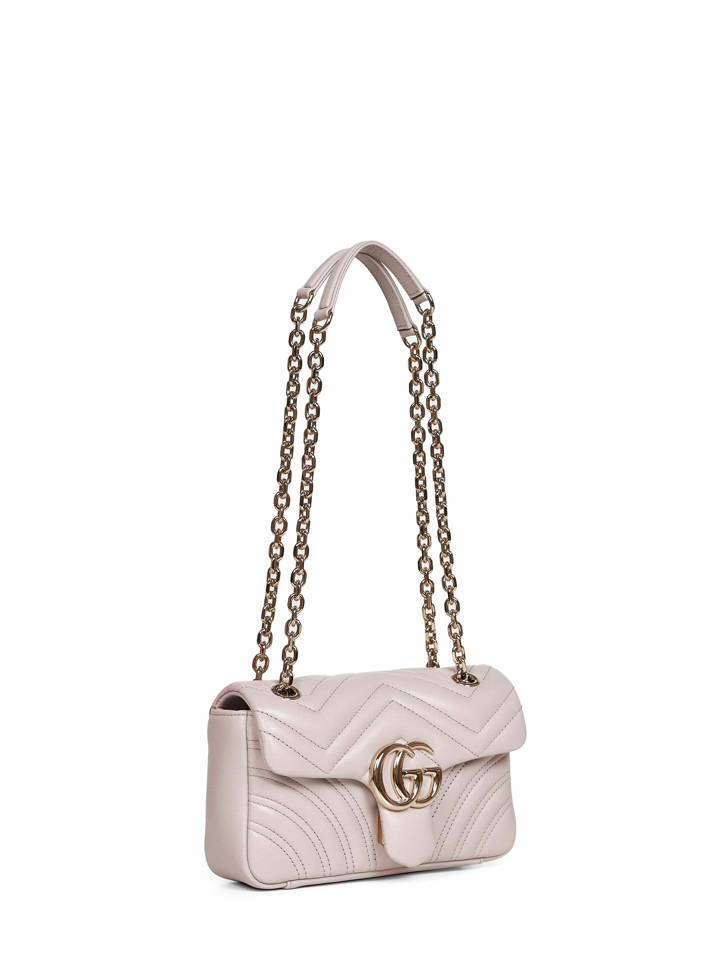 Gucci Women Light Grey Gg Marmont Small Shoulder Bag GUCCI
