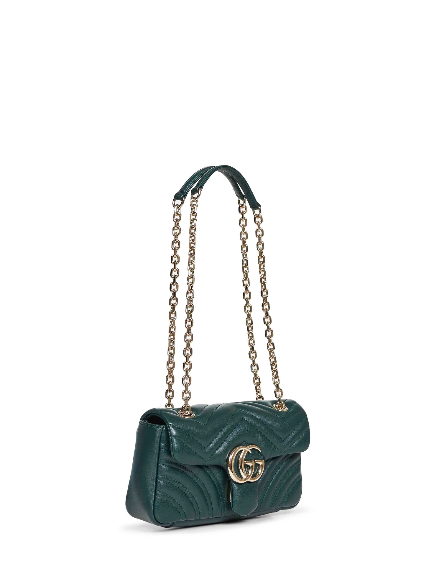 Gucci Women Green Gg Marmont Small Shoulder Bag GUCCI