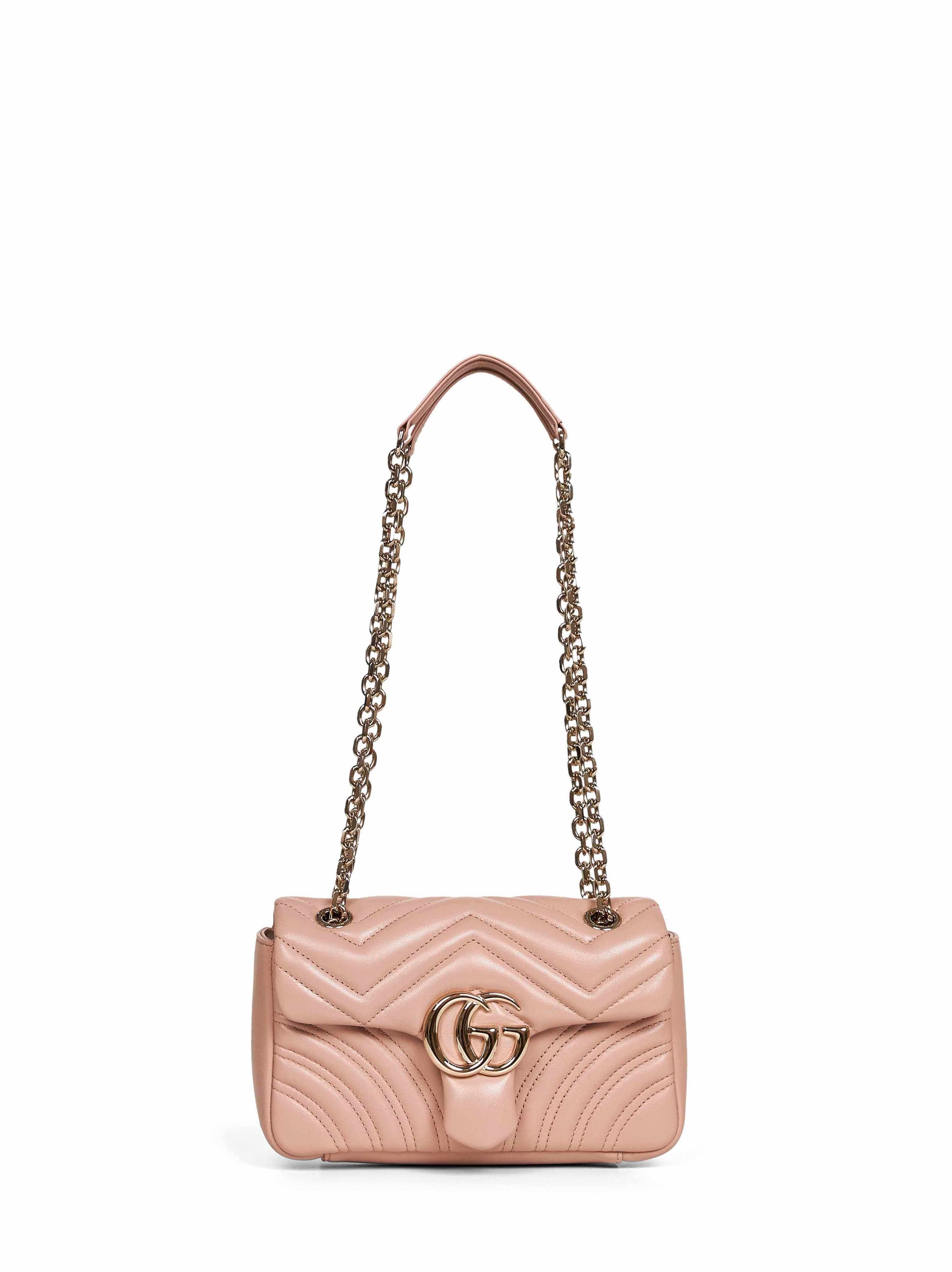 Gucci Women Pinky Beige Gg Marmont Small Shoulder Bag GUCCI