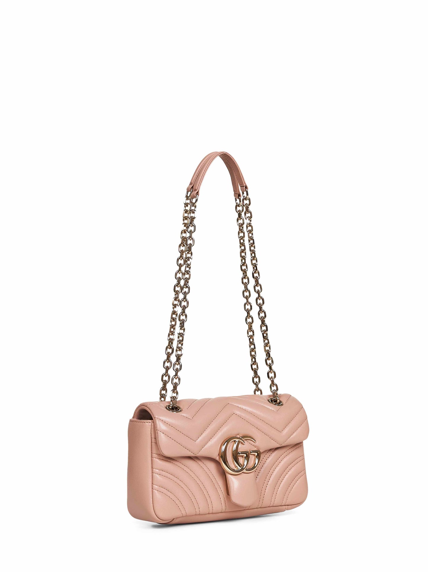 Gucci Women Pinky Beige Gg Marmont Small Shoulder Bag GUCCI