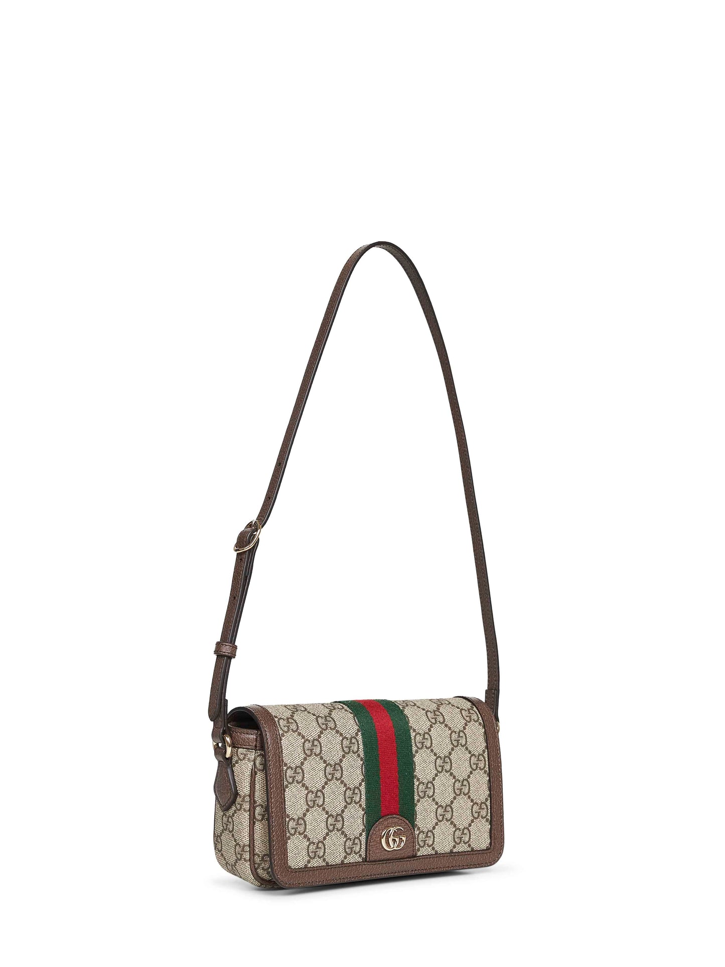 Gucci Women Beige And Dark Brown Ophidia Mini Shoulder Bag GUCCI