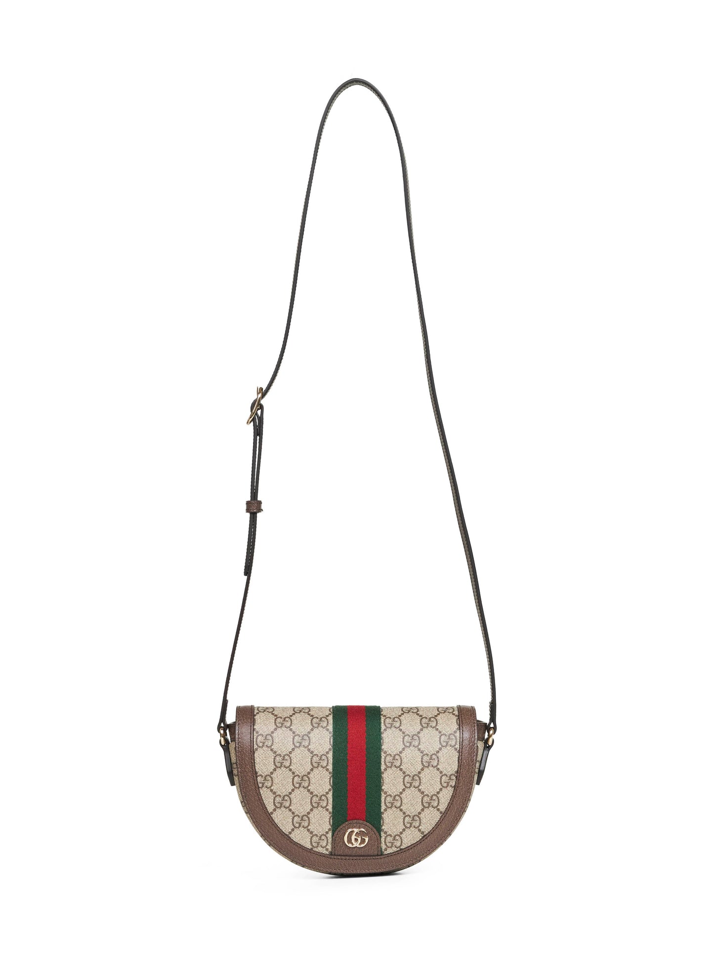 Gucci Women Beige And Dark Brown Ophidia Small Shoulder Bag GUCCI