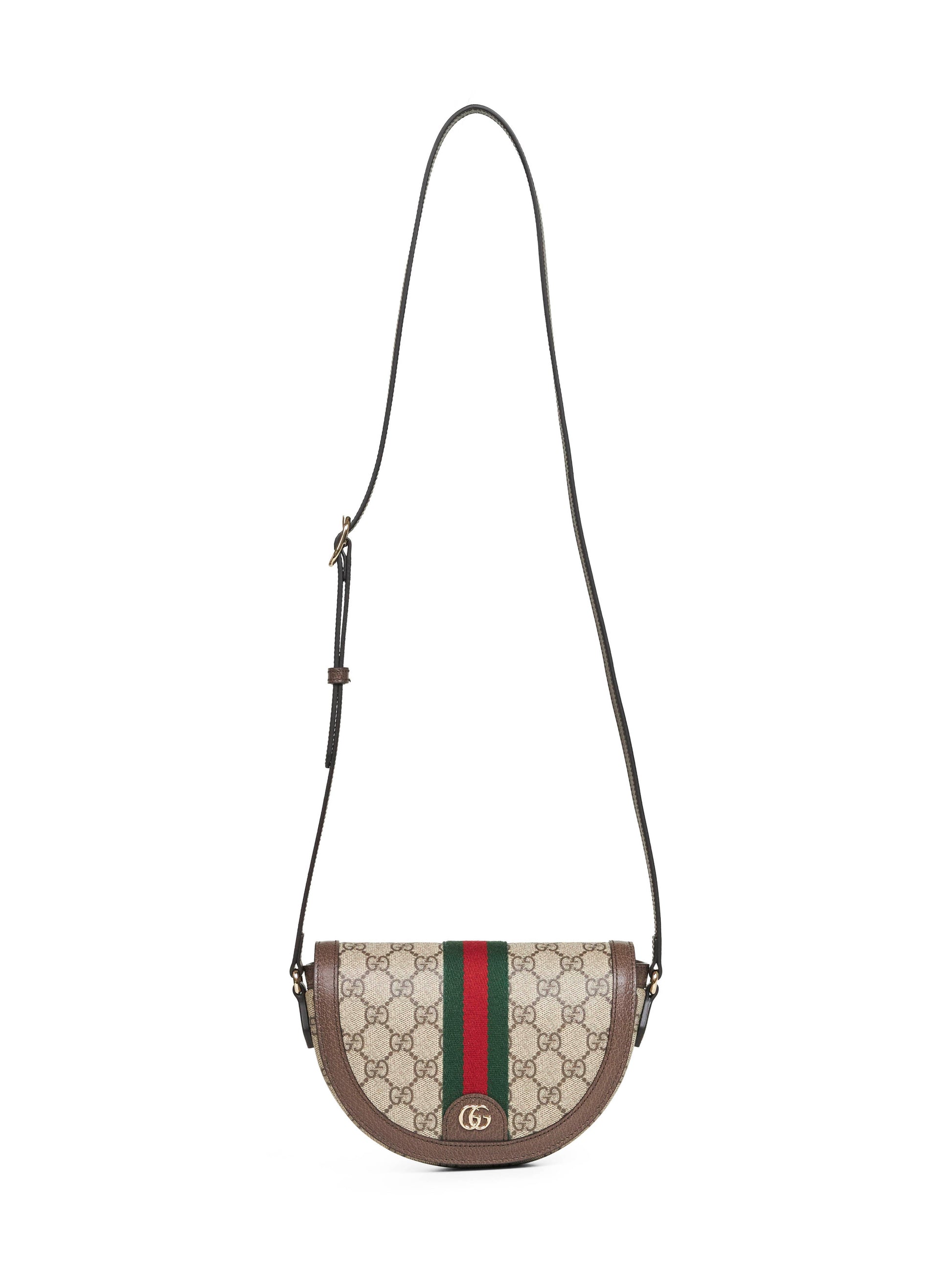Gucci Women Beige And Dark Brown Ophidia Small Shoulder Bag GUCCI