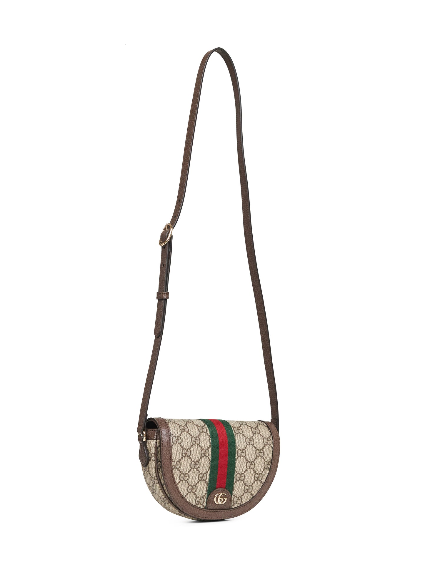 Gucci Women Beige And Dark Brown Ophidia Small Shoulder Bag GUCCI