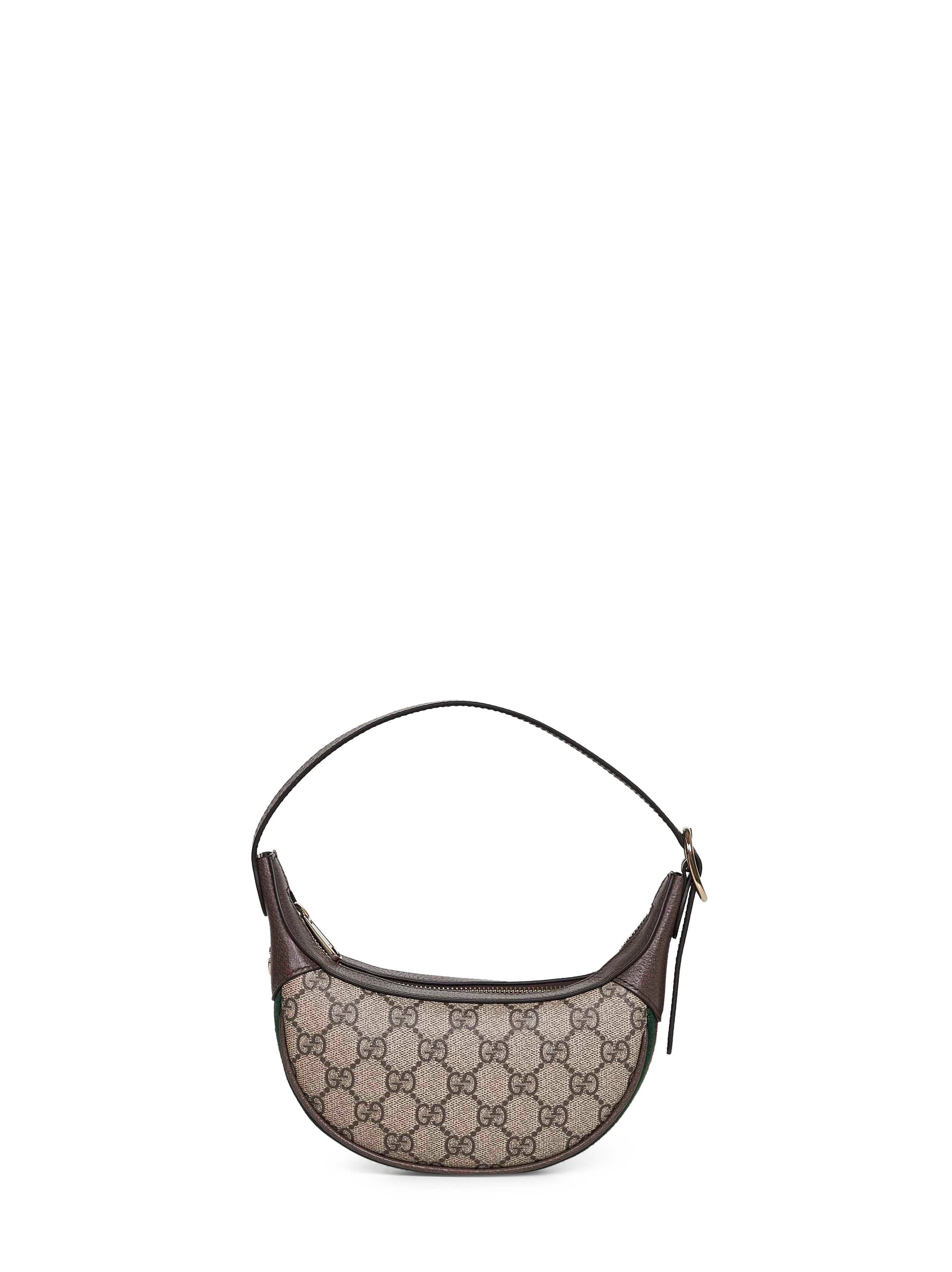 Gucci Women Beige And Dark Brown Ophidia Small Shoulder Bag GUCCI