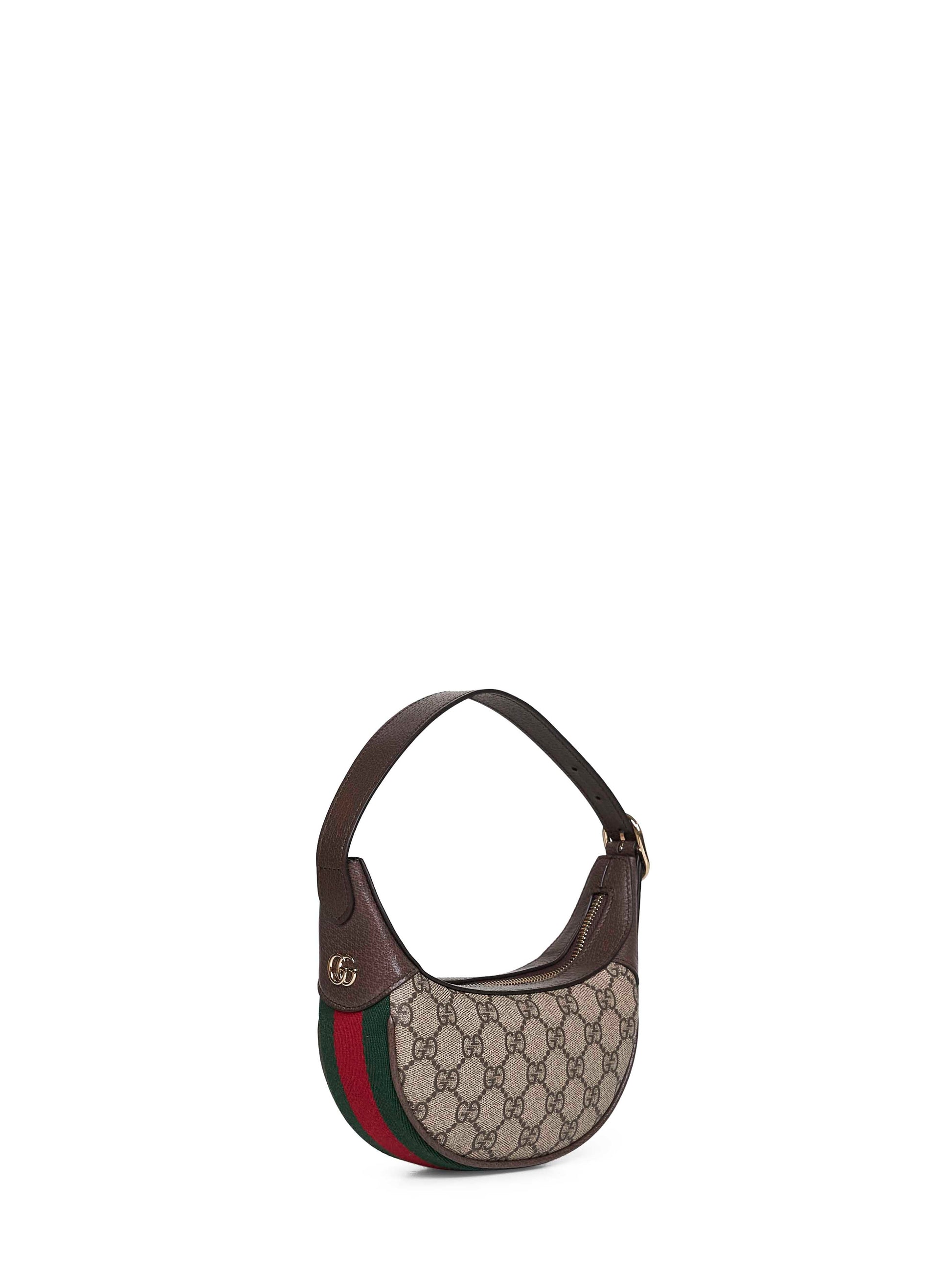 Gucci Women Beige And Dark Brown Ophidia Small Shoulder Bag GUCCI