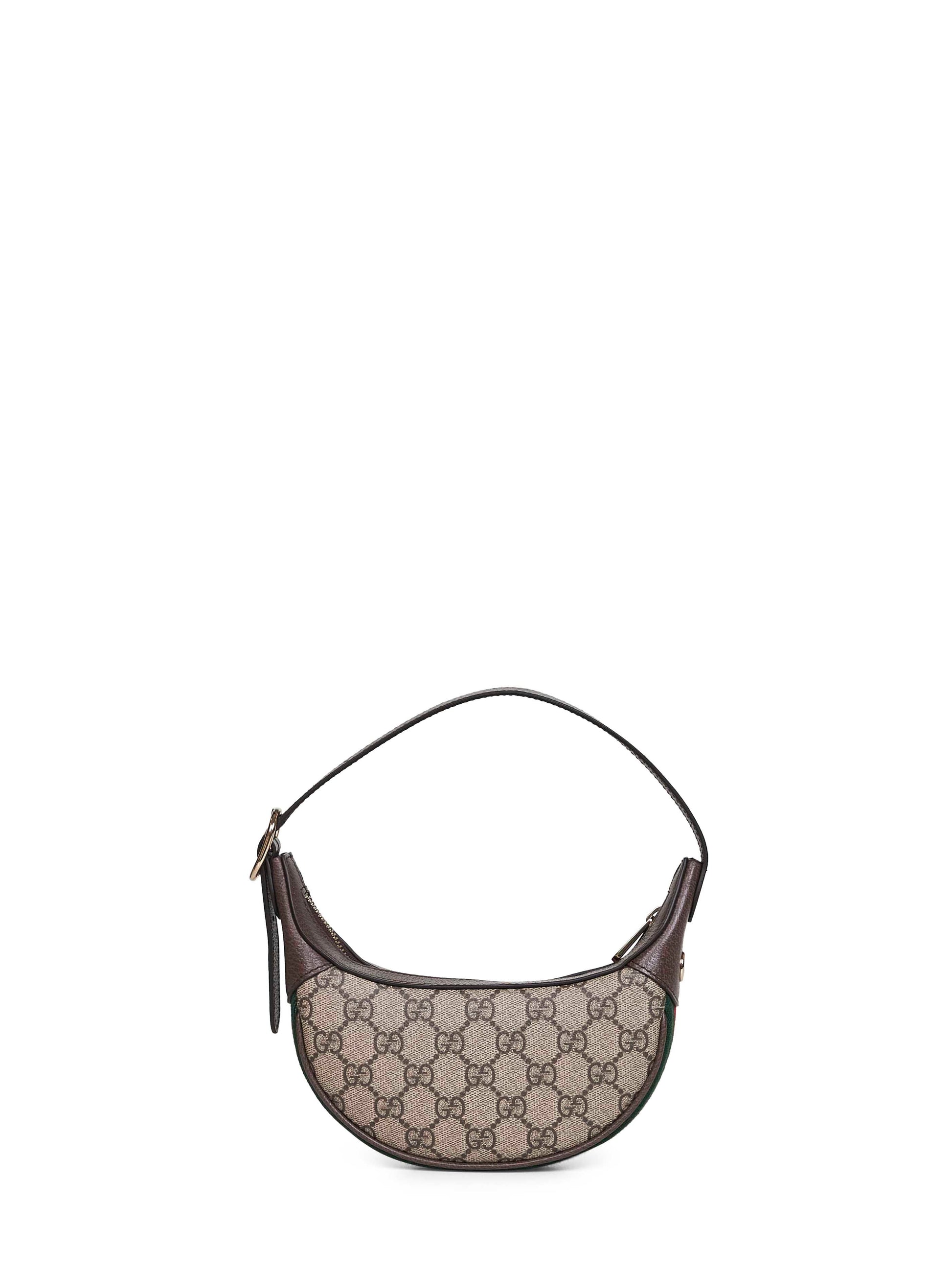Gucci Women Beige And Dark Brown Ophidia Small Shoulder Bag GUCCI
