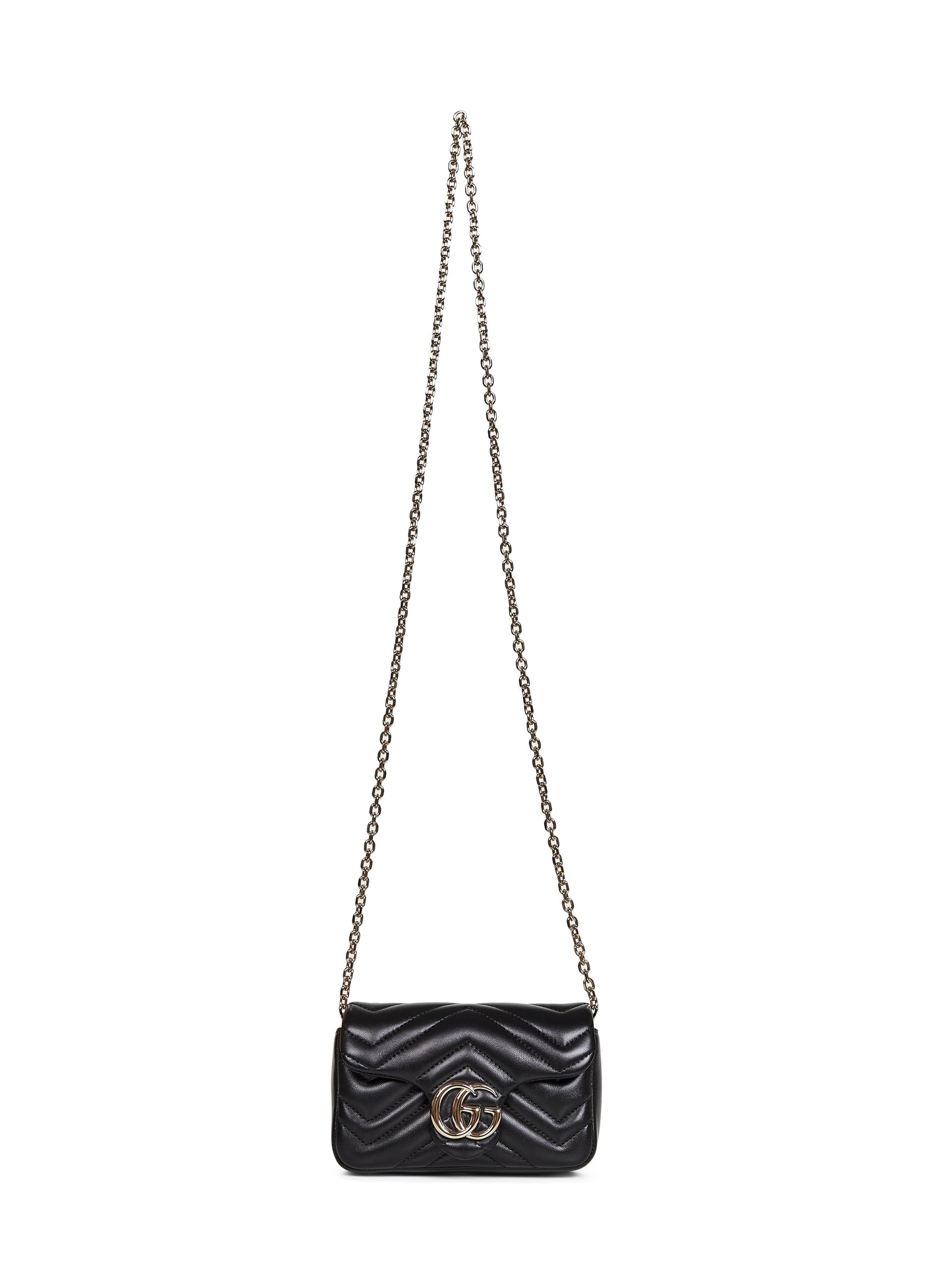 Gucci Women Black Gg Marmont Mini Shoulder Bag GUCCI