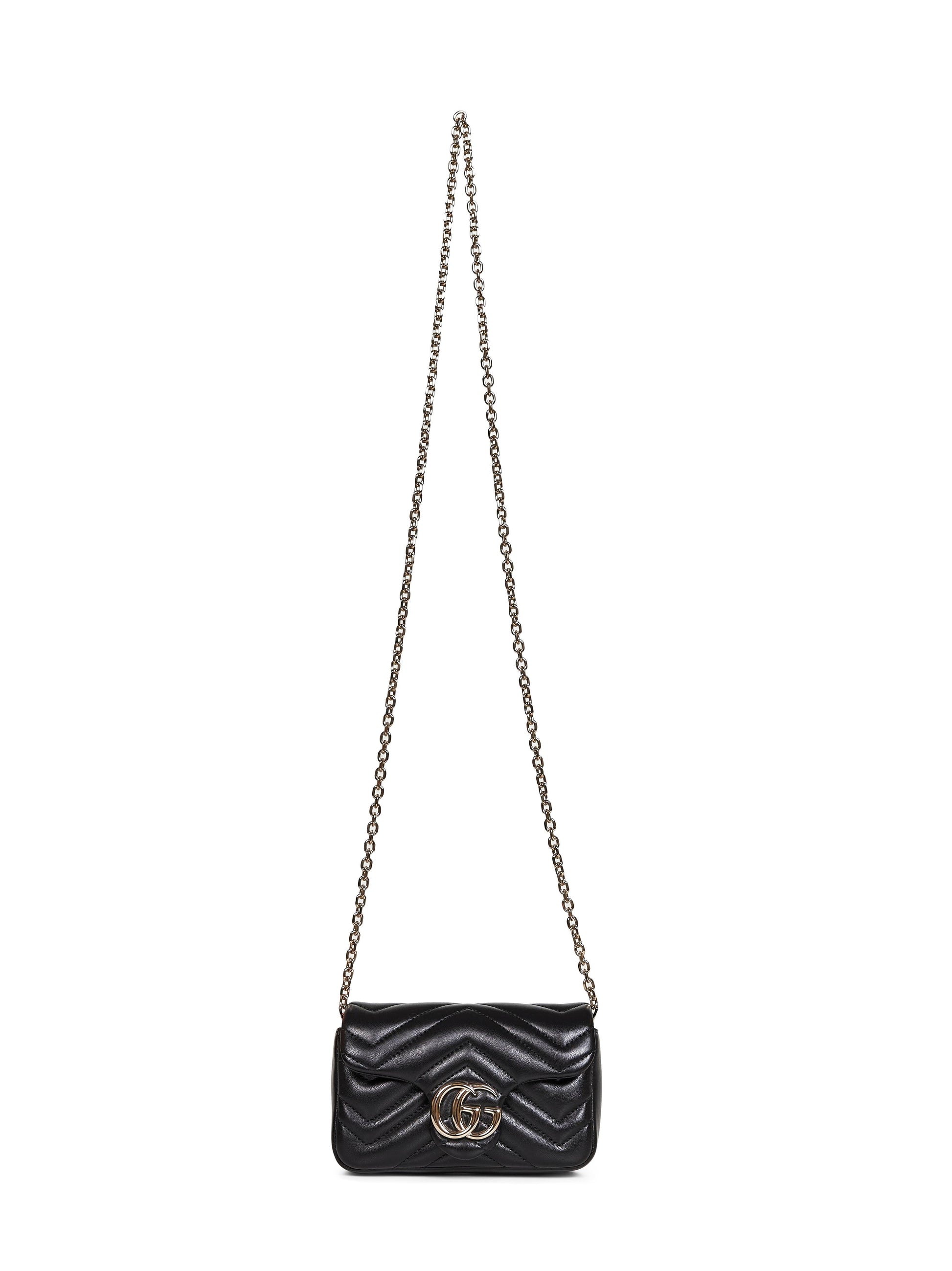 Gucci Women Black Gg Marmont Mini Shoulder Bag GUCCI