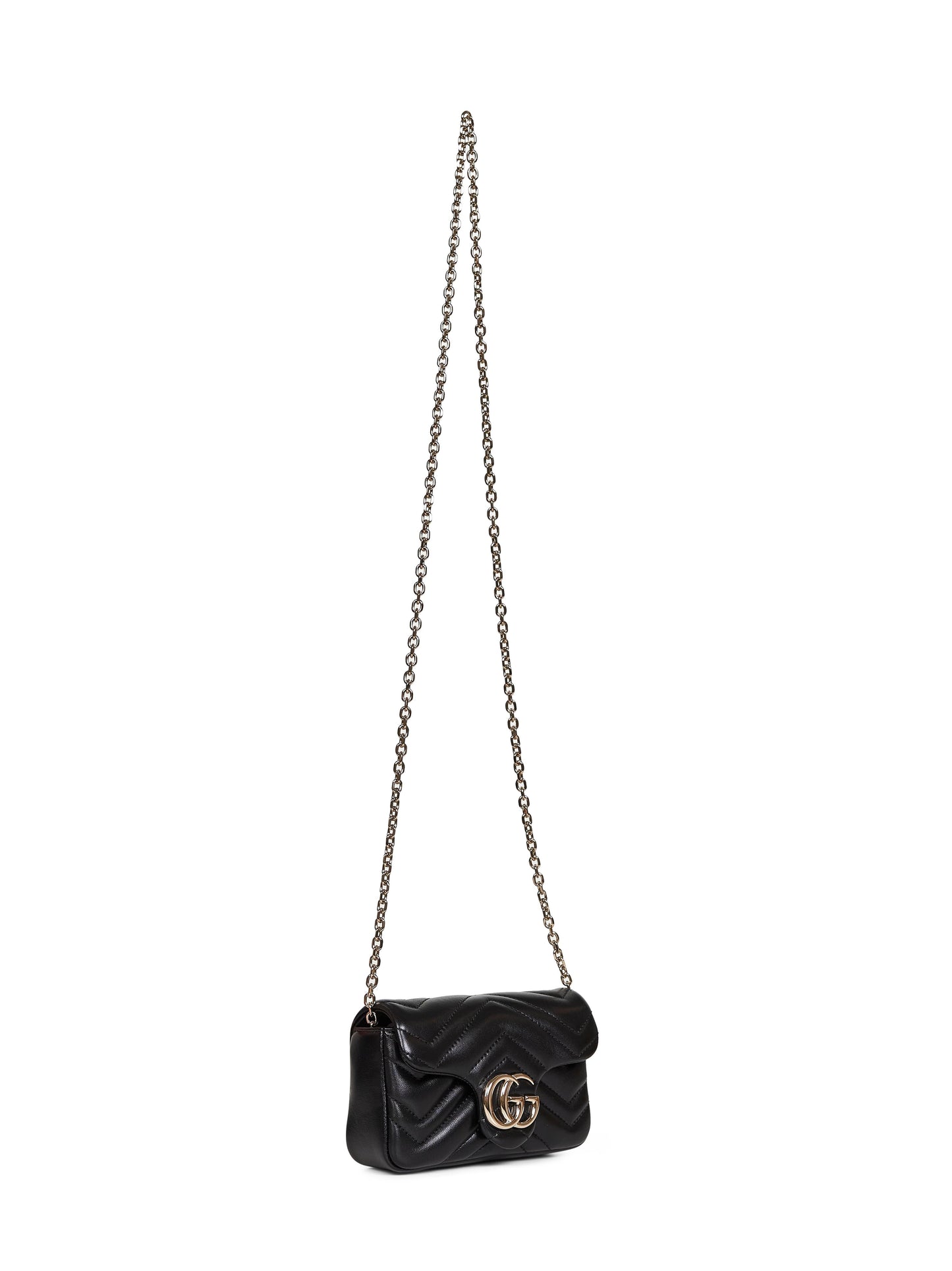 Gucci Women Black Gg Marmont Mini Shoulder Bag GUCCI