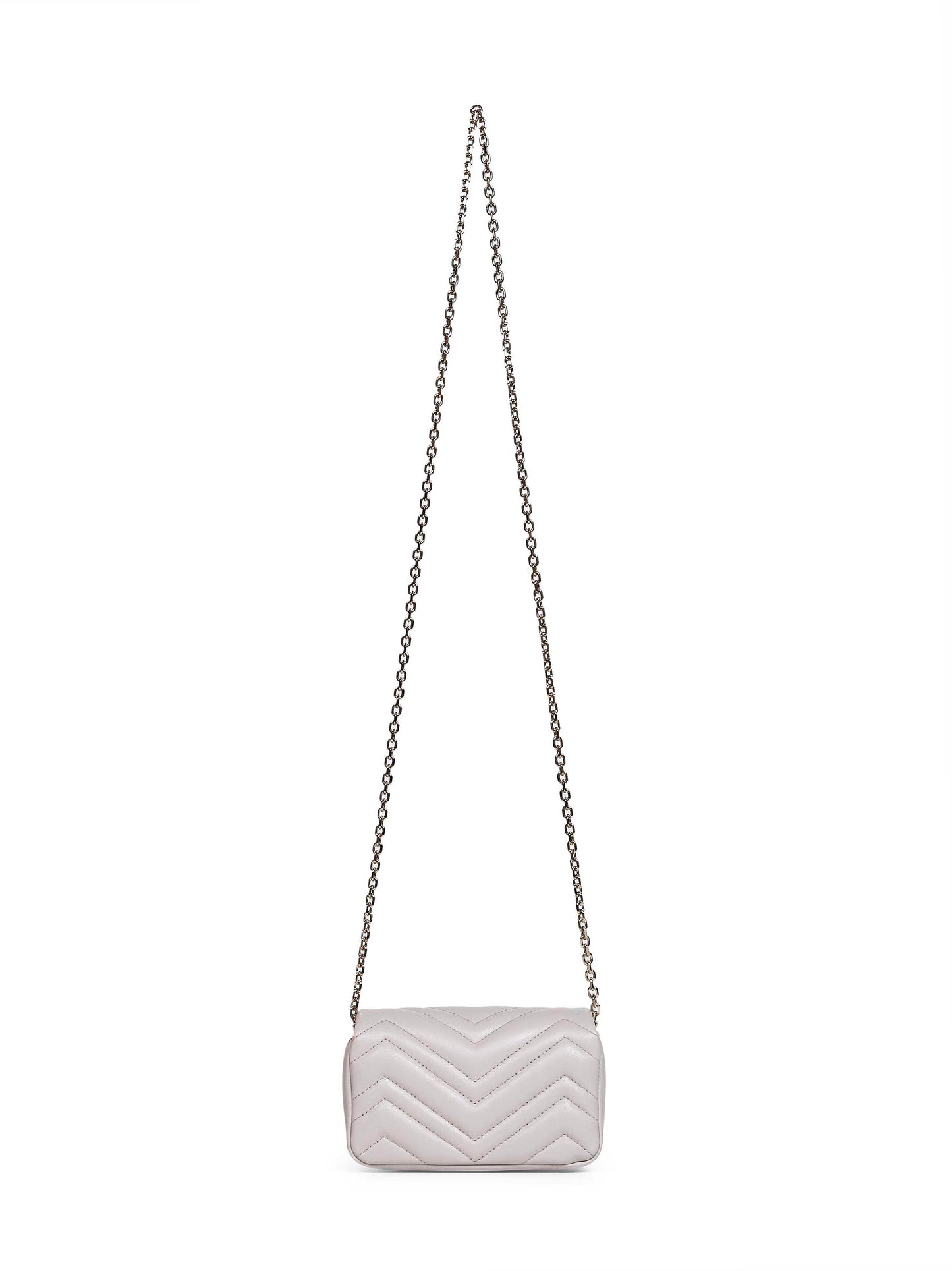 Gucci Women Light Grey Gg Marmont Mini Shoulder Bag GUCCI