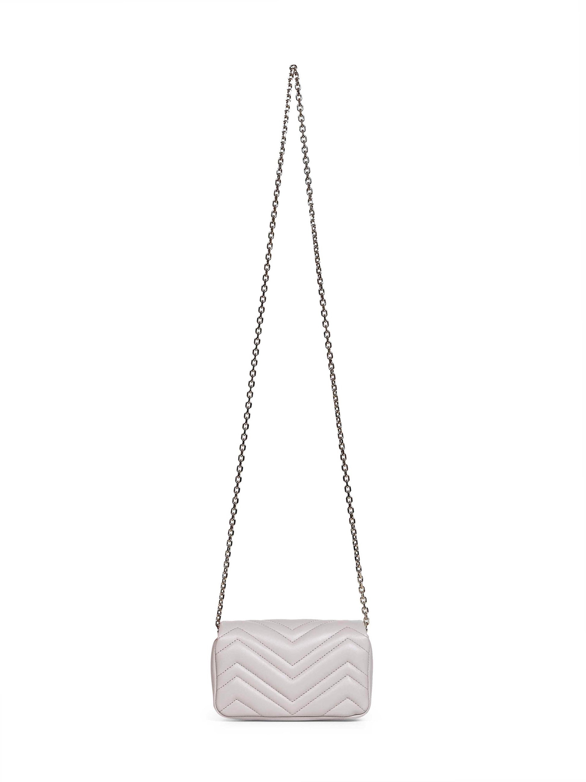 Gucci Women Light Grey Gg Marmont Mini Shoulder Bag GUCCI