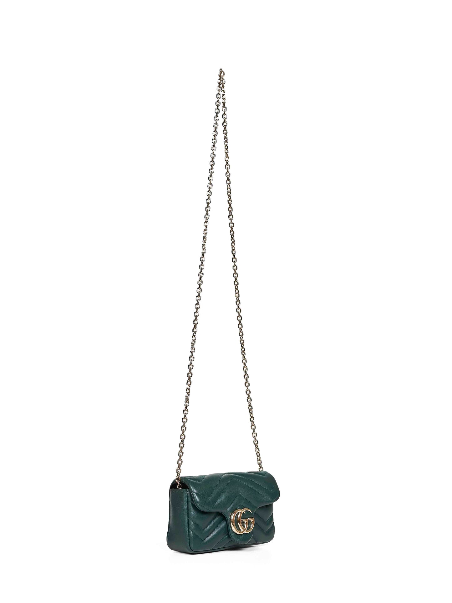 Gucci Women Green Gg Marmont Mini Shoulder Bag GUCCI