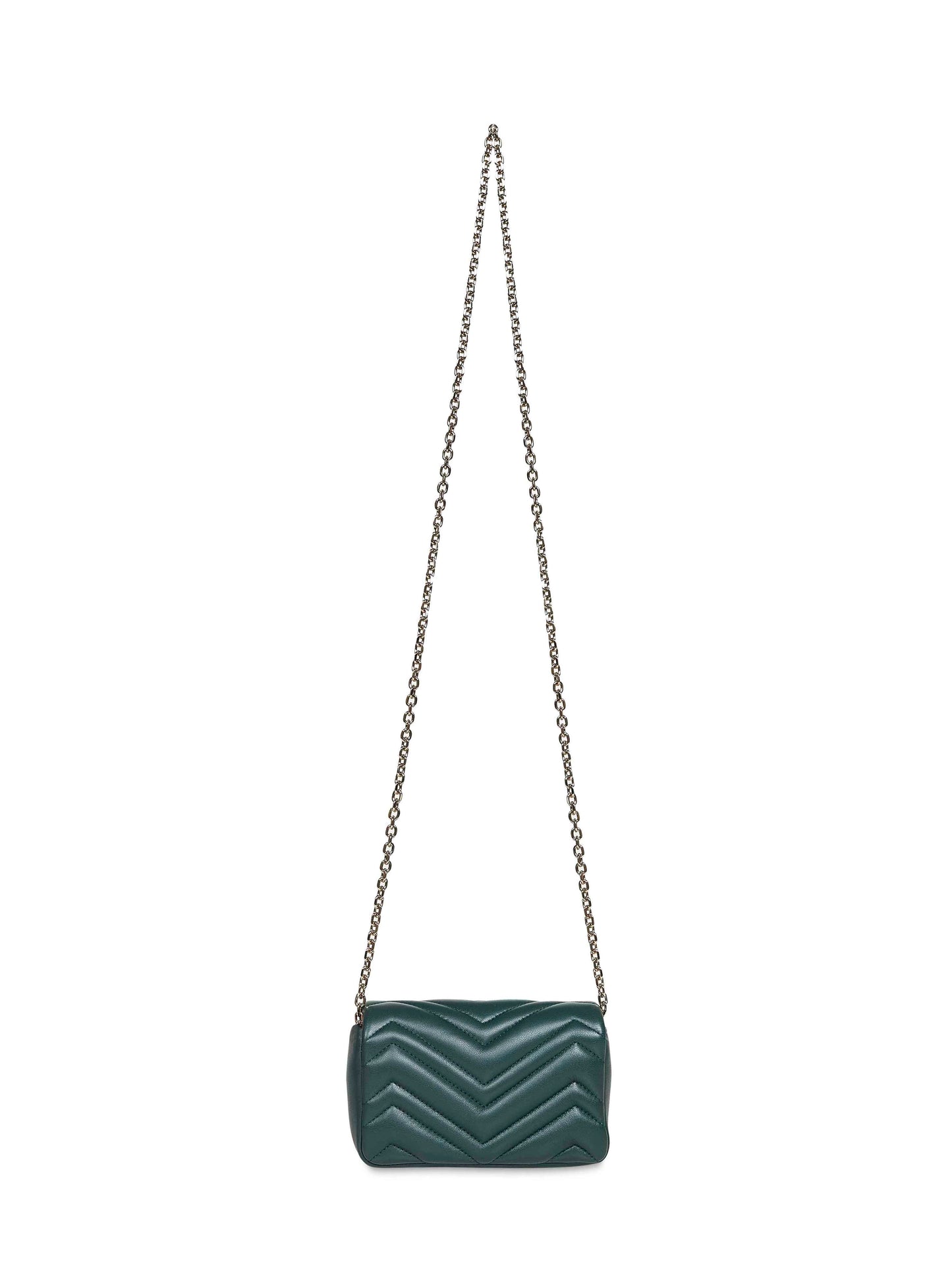 Gucci Women Green Gg Marmont Mini Shoulder Bag GUCCI