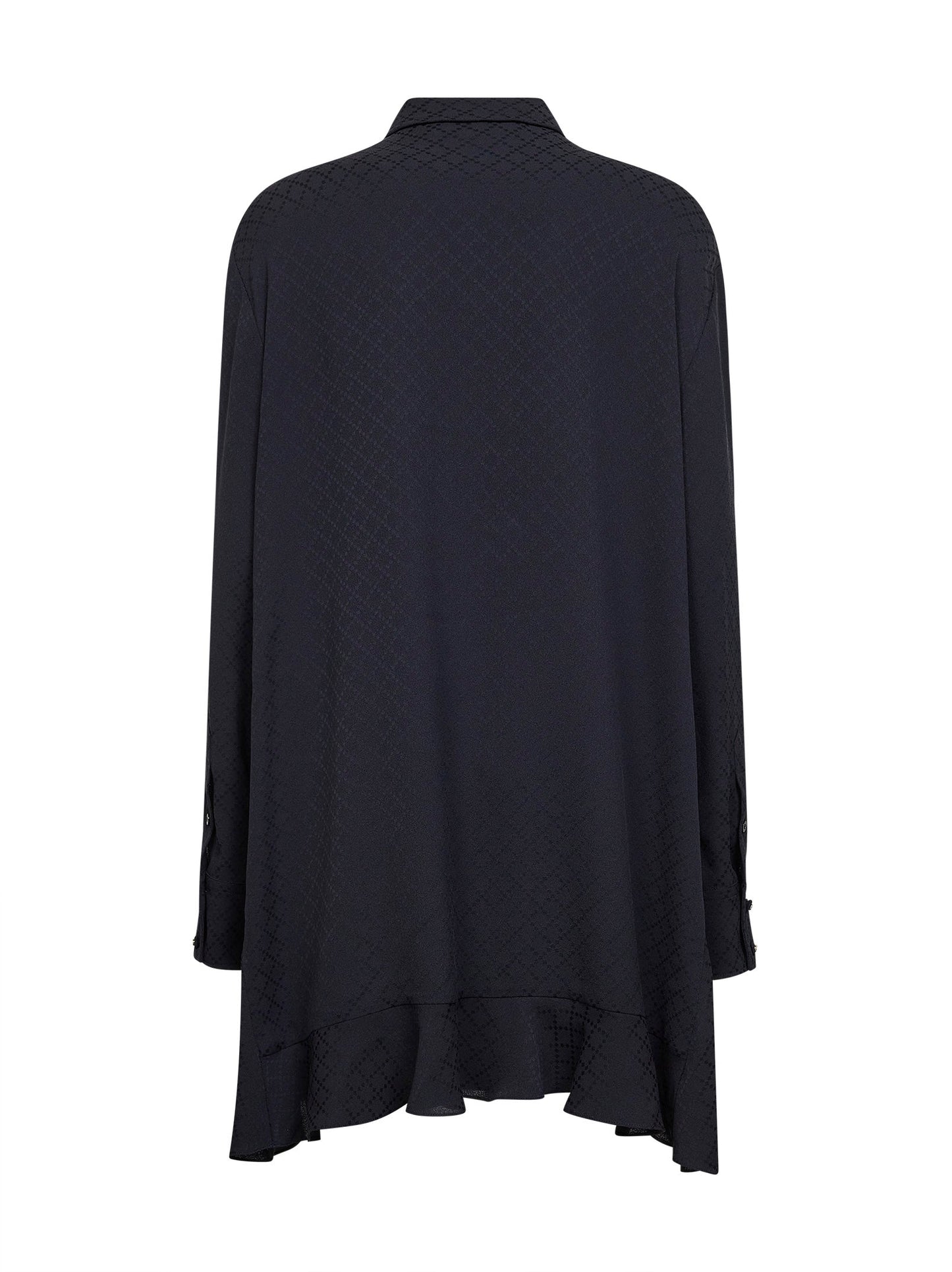 Gucci Women Dark Blue Jacquard Silk Blend Mini Shirt Dress GUCCI