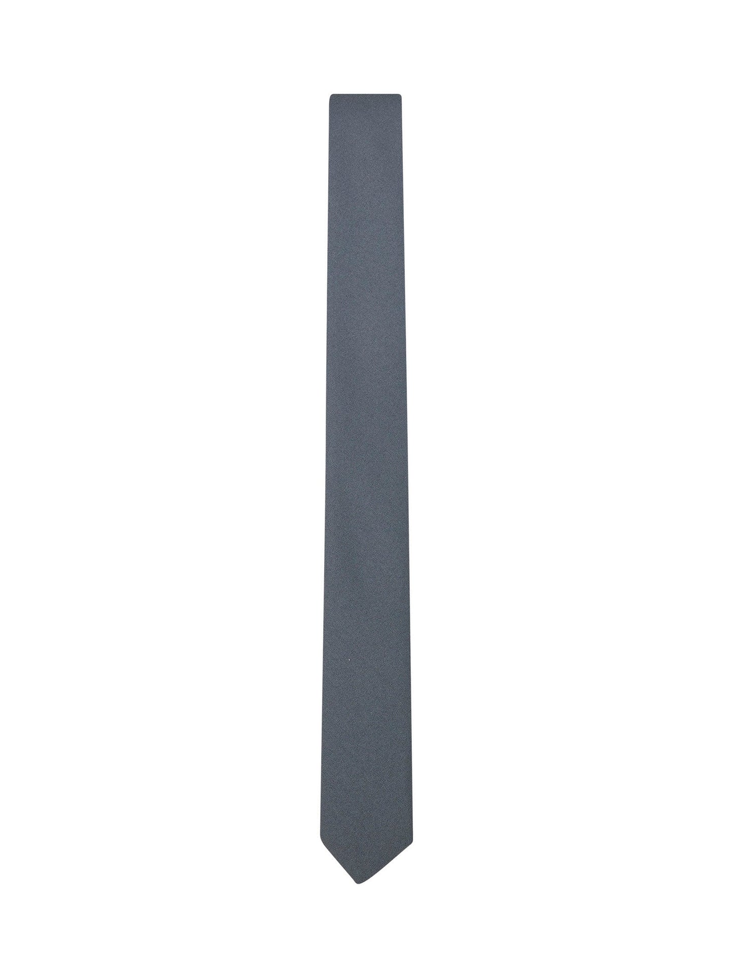 Gucci Men Grey Crepe-Effect Fabric Slim Tie