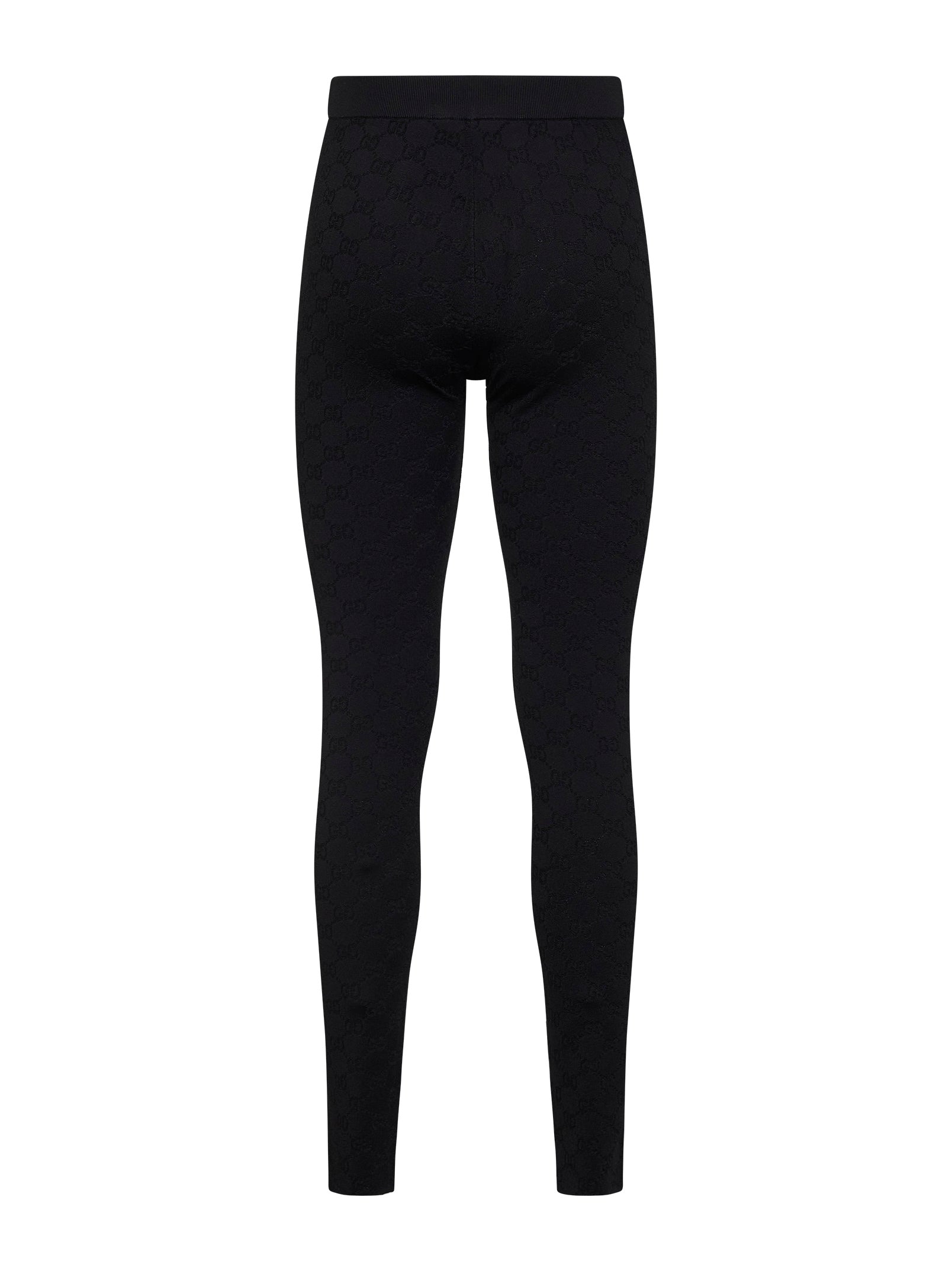 Gucci Women Black Gg Jacquard Ultrafine Stretch Viscose Blend Leggings GUCCI