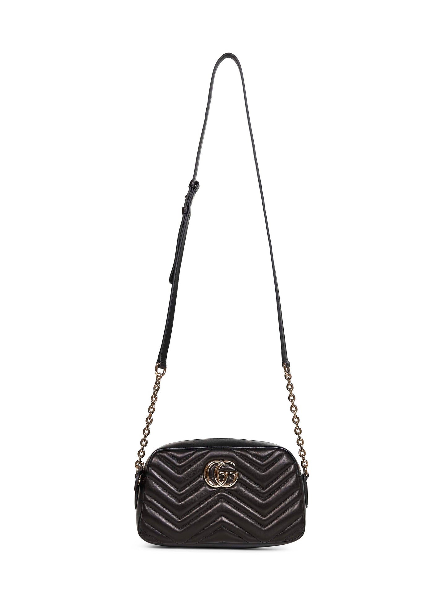 Gucci Women Black Gg Marmont Small Camera Bag GUCCI