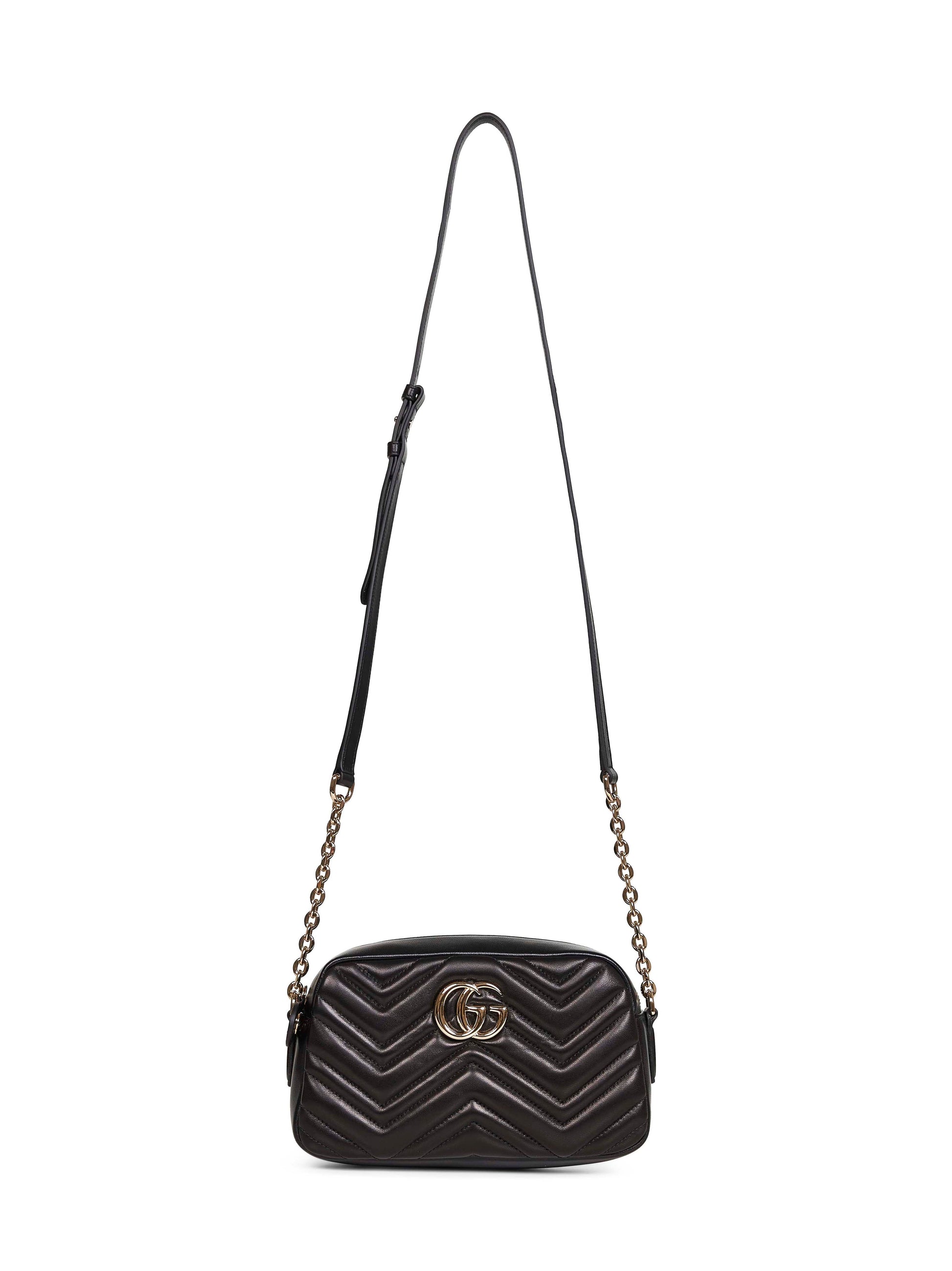 Gucci Women Black Gg Marmont Small Camera Bag GUCCI