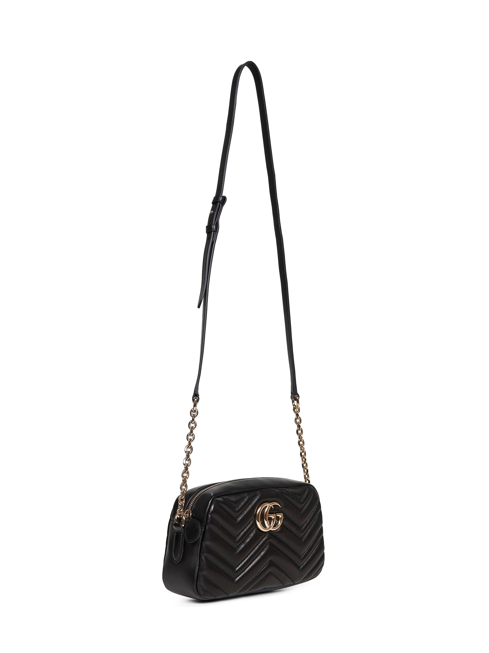 Gucci Women Black Gg Marmont Small Camera Bag GUCCI