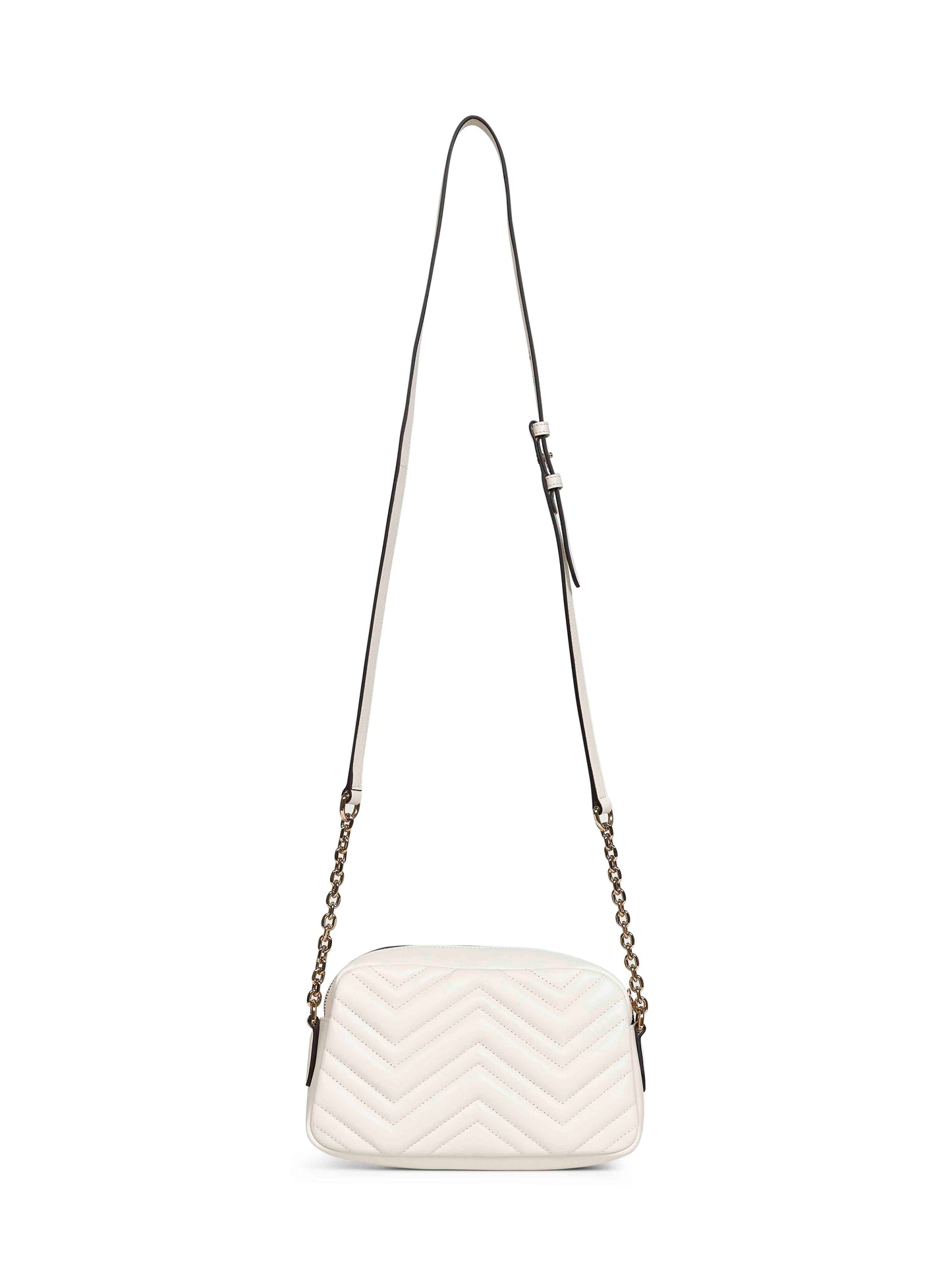 Gucci Women Dusty White Gg Marmont Small Camera Bag GUCCI