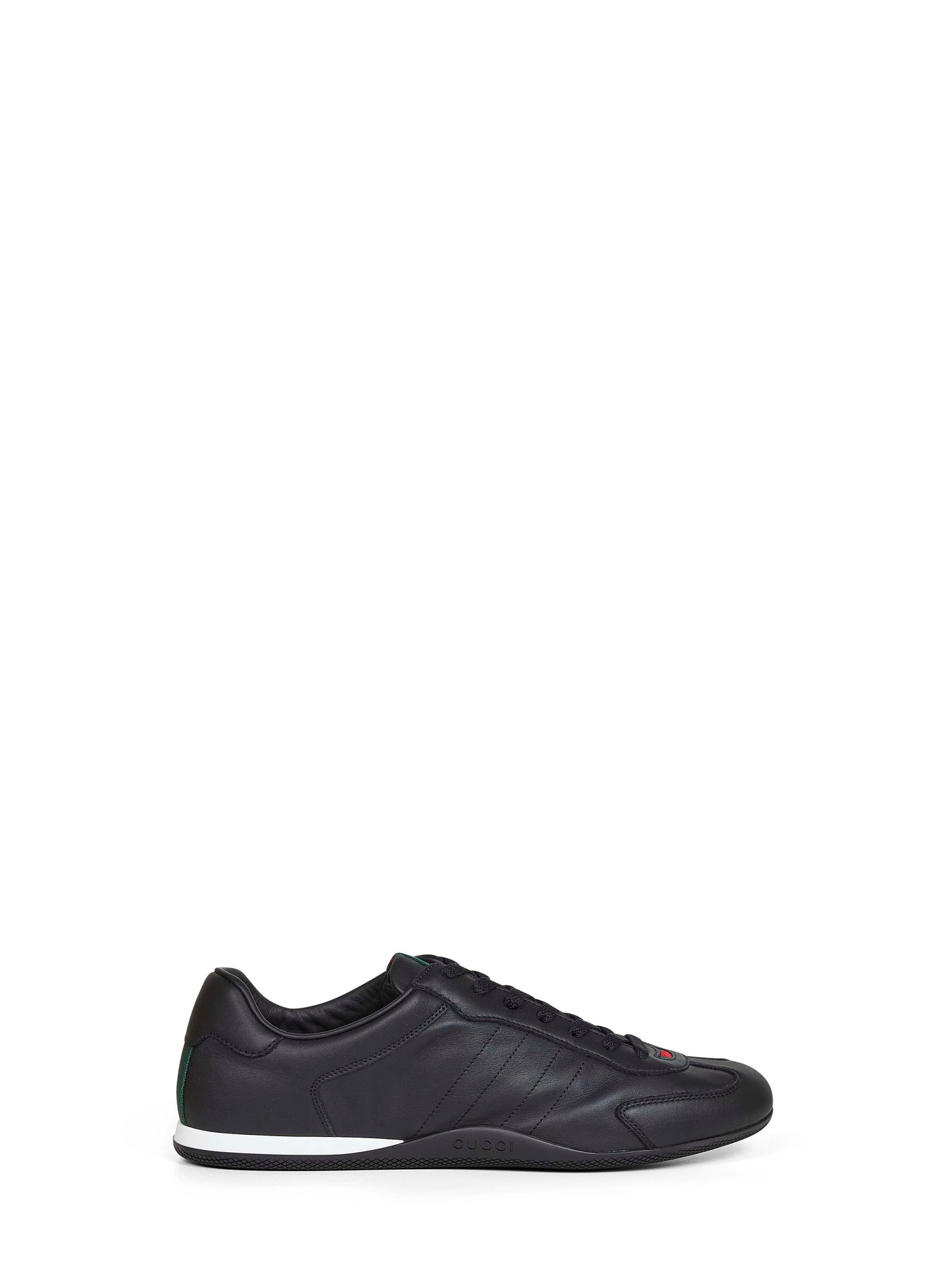 Gucci Men Black Smooth Leather Gucci Shift Sneakers GUCCI